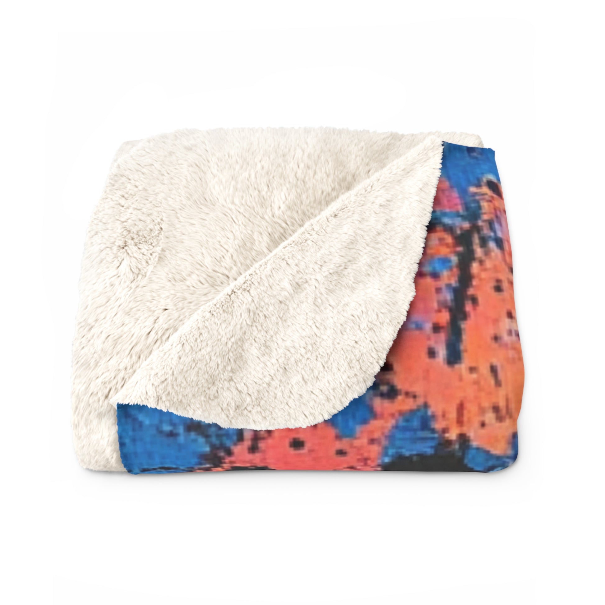 The Colors Of Paint Splatter Sherpa Fleece Blanket, Artsulli - Art is Long, Life is Short, Home Decor, , , , , , , 