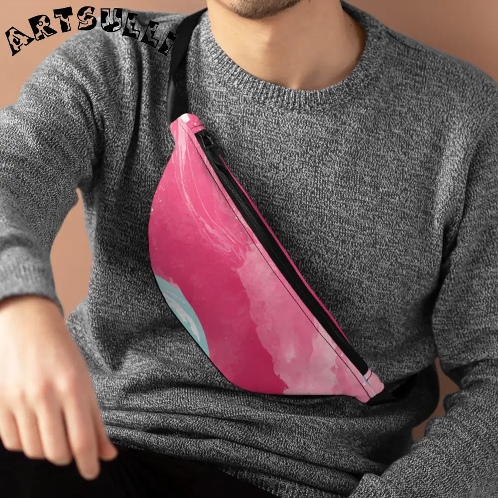 JAKKOUTTHEBXX The Great Pastelwave Pink and Blue Fanny Pack