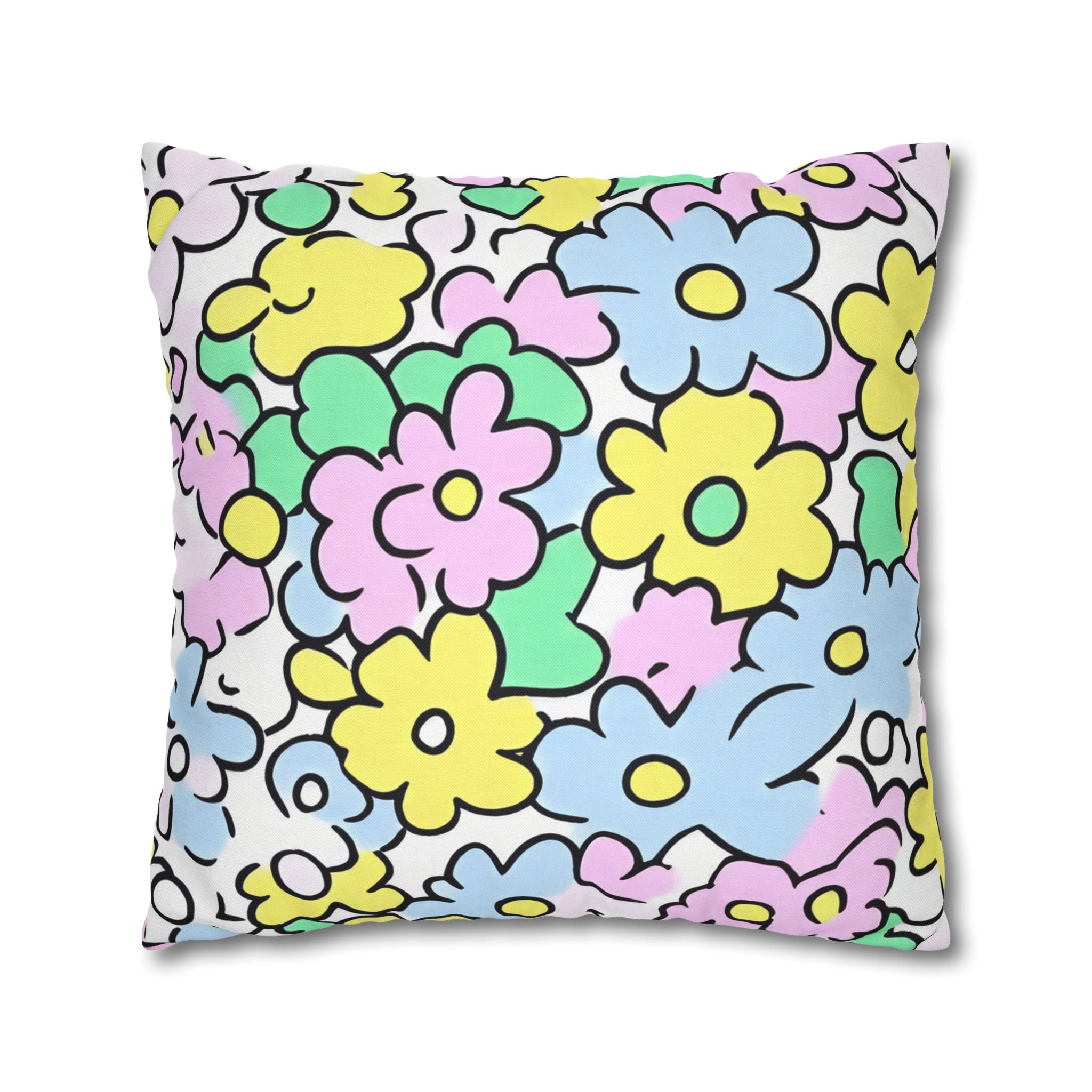 Spun Polyester Square Pillowcase