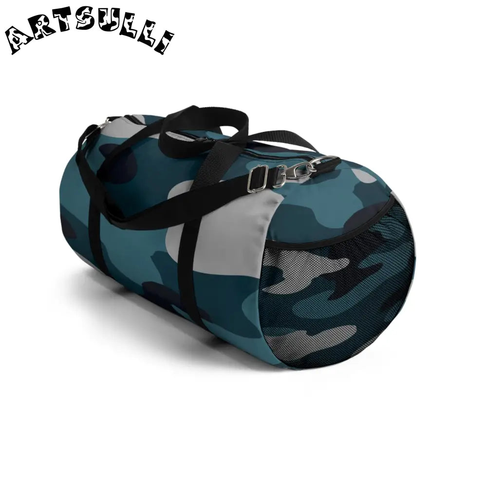 JAKKOUTTHEBXX Blue Camouflage Duffel Bag JAKKOUTTHEBXX Artsulli