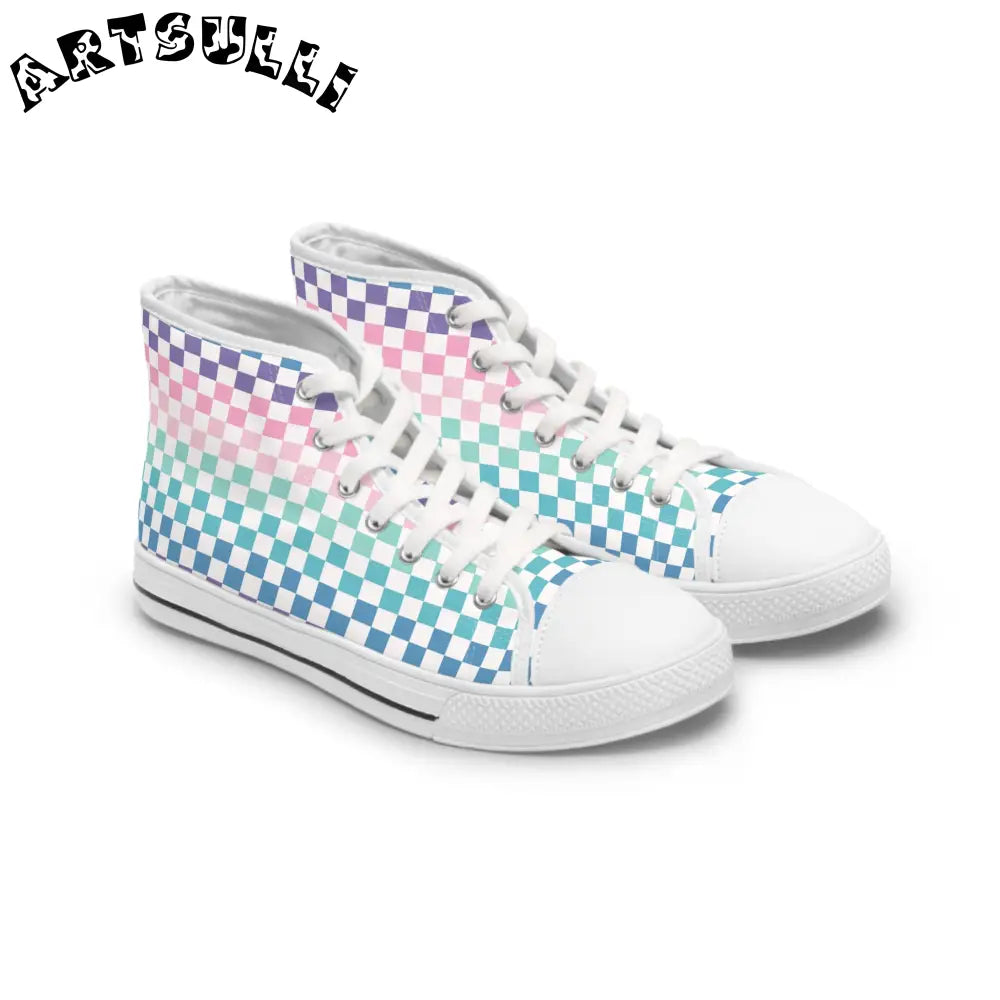 JAKKOUTTHEBXX Vaporwave Rainbow Checkerboard II Multi-Color Women’s
