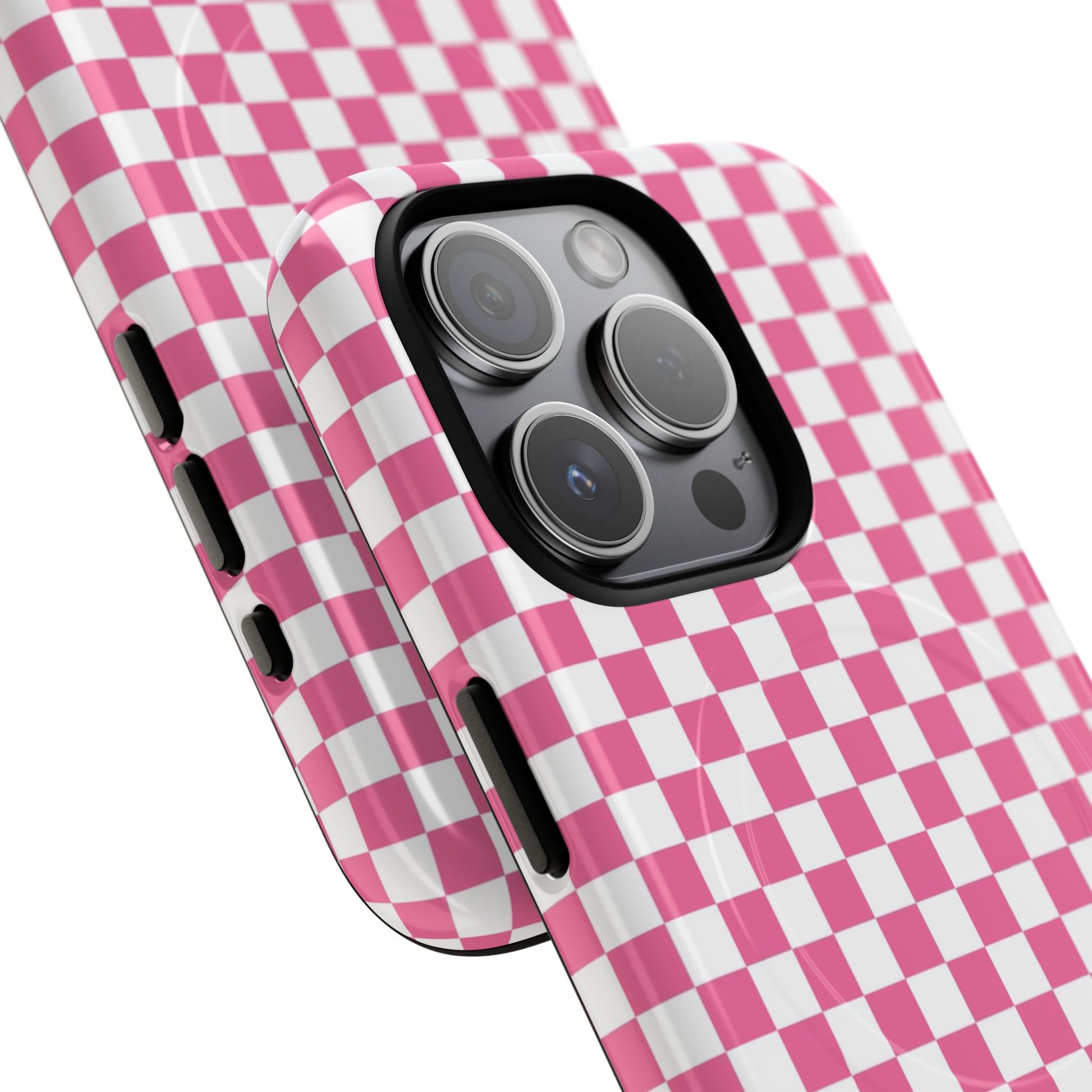 Yuyushiki Pink Check Tough Magnetic Cases, Artsulli - Art is Long, Life is Short, Phone Case, , , , , , , 