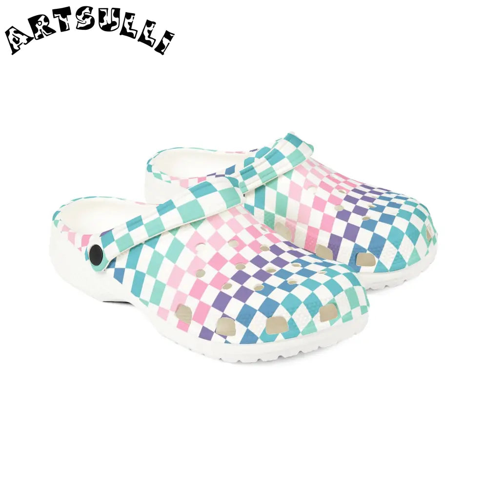 JAKKOUTTHEBXX Vaporwave Rainbow Checkerboard Multi-Color EVA Foam