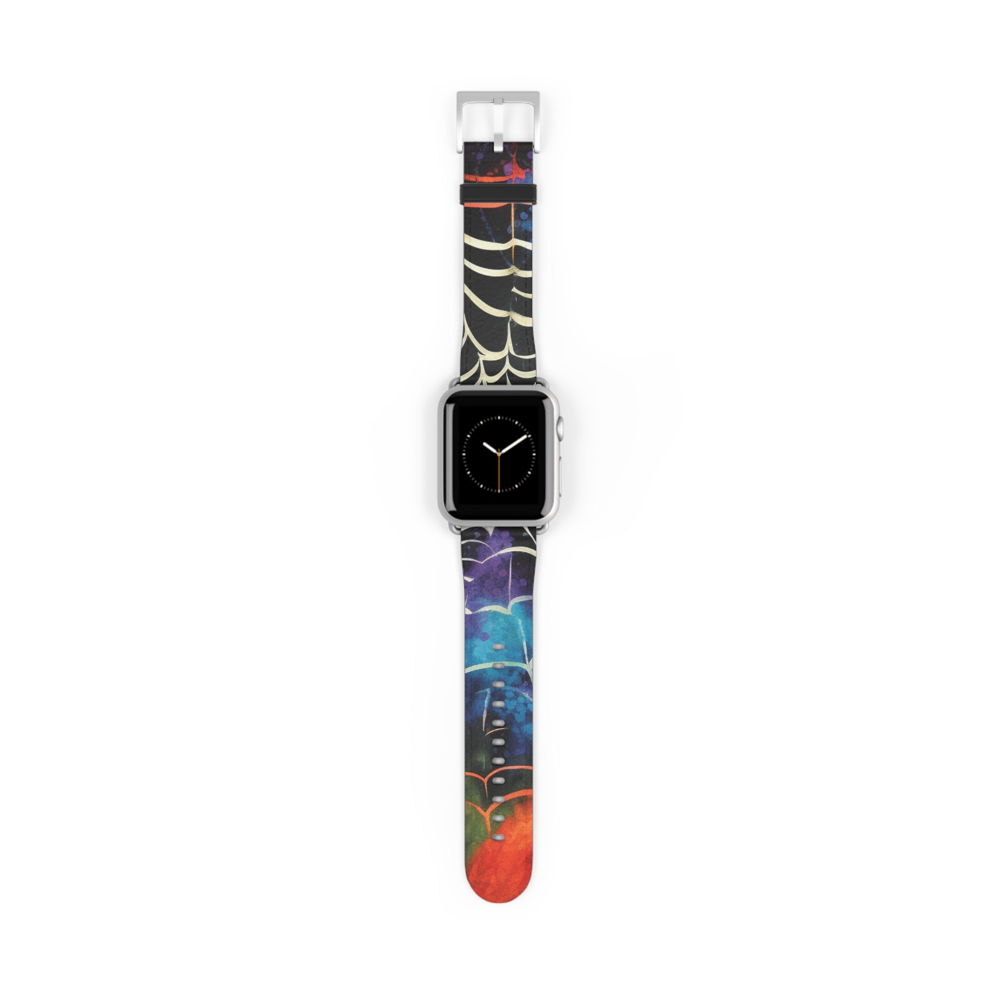 Spider Web Tie Dye Watch Band, Artsulli - Art is Long, Life is Short, Accessories, Size, 38 - 41 mm, Color, Silver Matte, , , 29843271874280909617