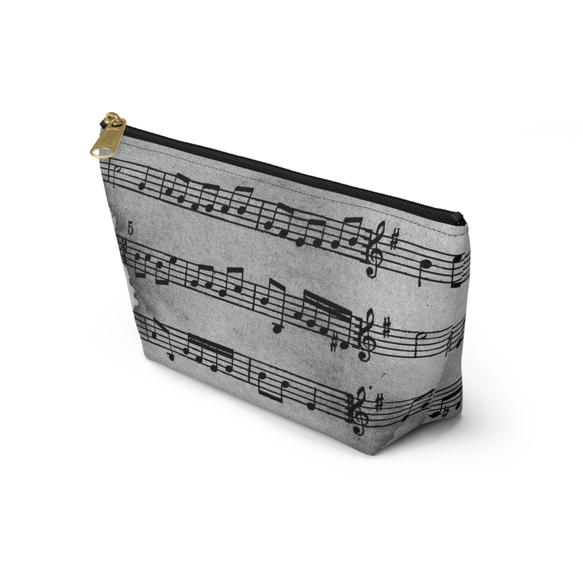 Drip Spill Type Beat Sheet Music Black Accessory Pouch w T-bottom, Artsulli - Art is Long, Life is Short, Bags, , , , , , , 