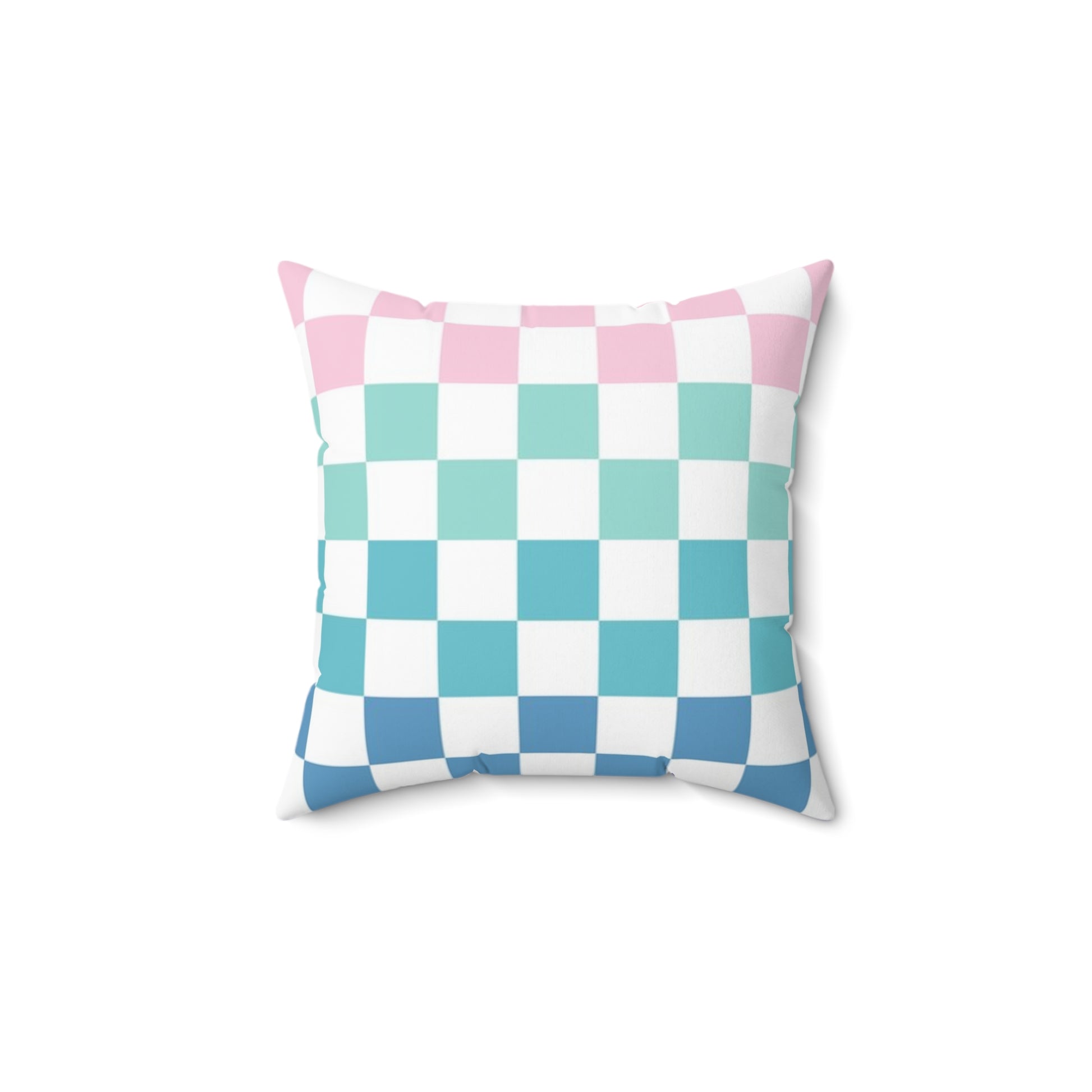Vaporwave Rainbow  Checkerboard Multi-Color Spun Polyester Square Pillow, Artsulli - Art is Long, Life is Short, Home Decor, , , , , , , 