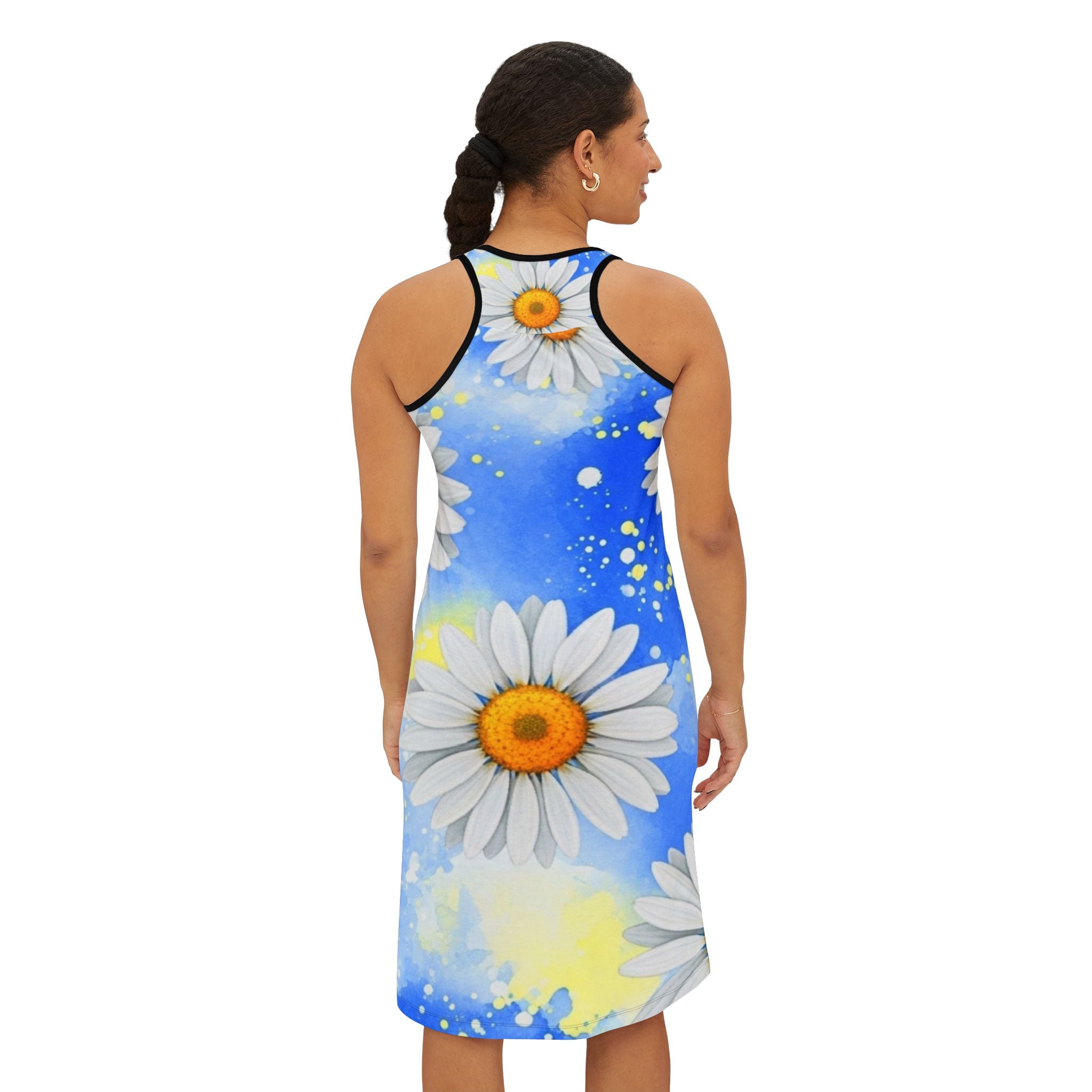 Daisies Women's Racerback Dress (AOP), Artsulli - Art is Long, Life is Short, Tank Top, , , , , , , 