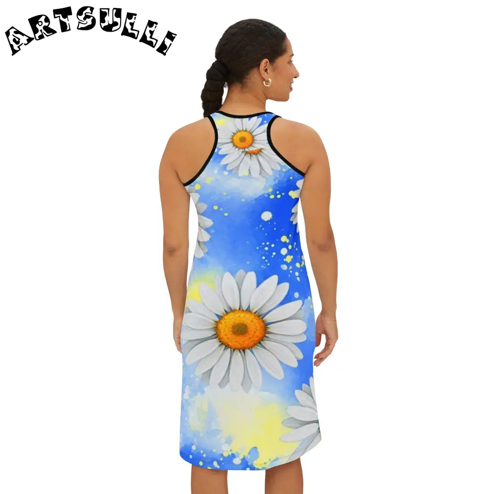 JAKKOUTTHEBXX Daisies Women’s Racerback Dress (AOP) JAKKOUTTHEBXX