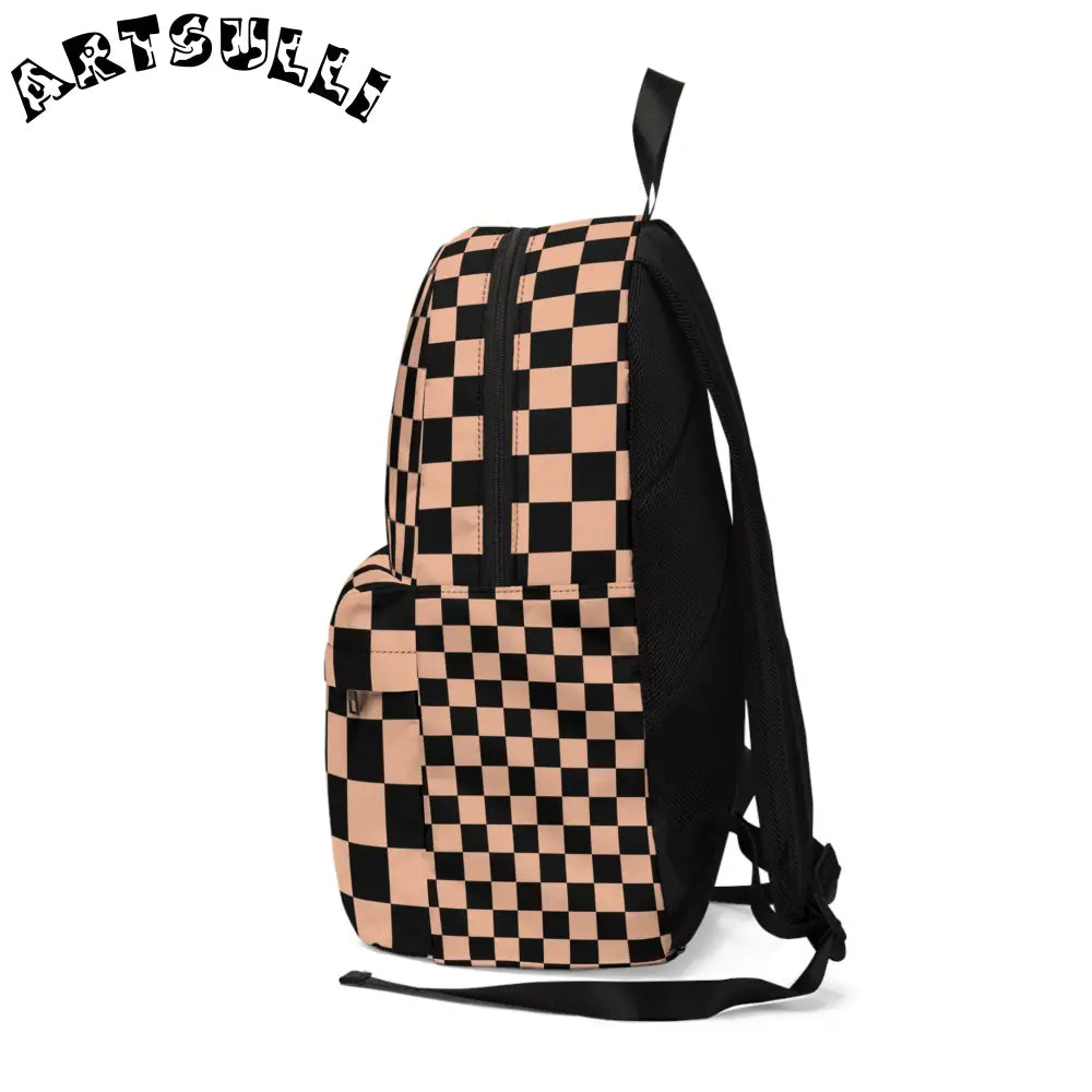 JAKKOUTTHEBXX Checkerboard Soft Orange and Black Unisex Classic