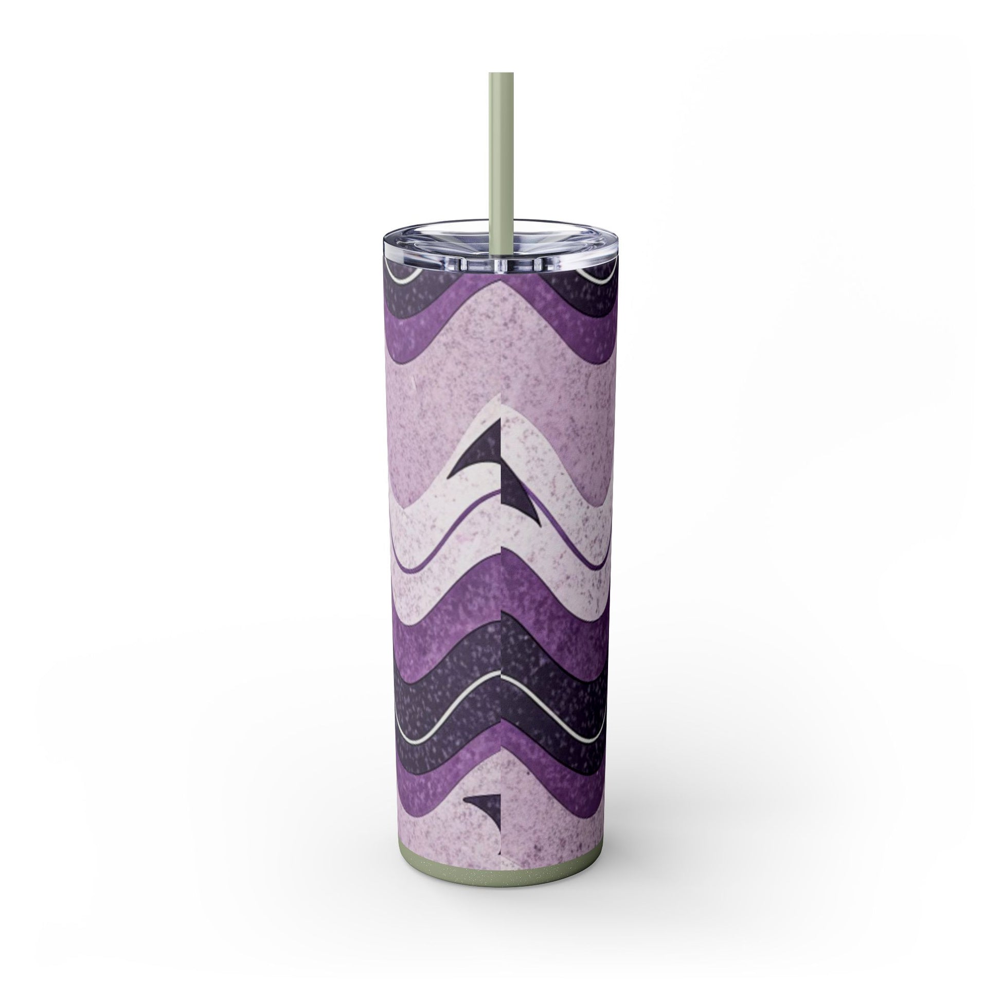 Bat Wave Skinny Tumbler with Straw, 20oz, Artsulli - Art is Long, Life is Short, Mug, , , , , , , 