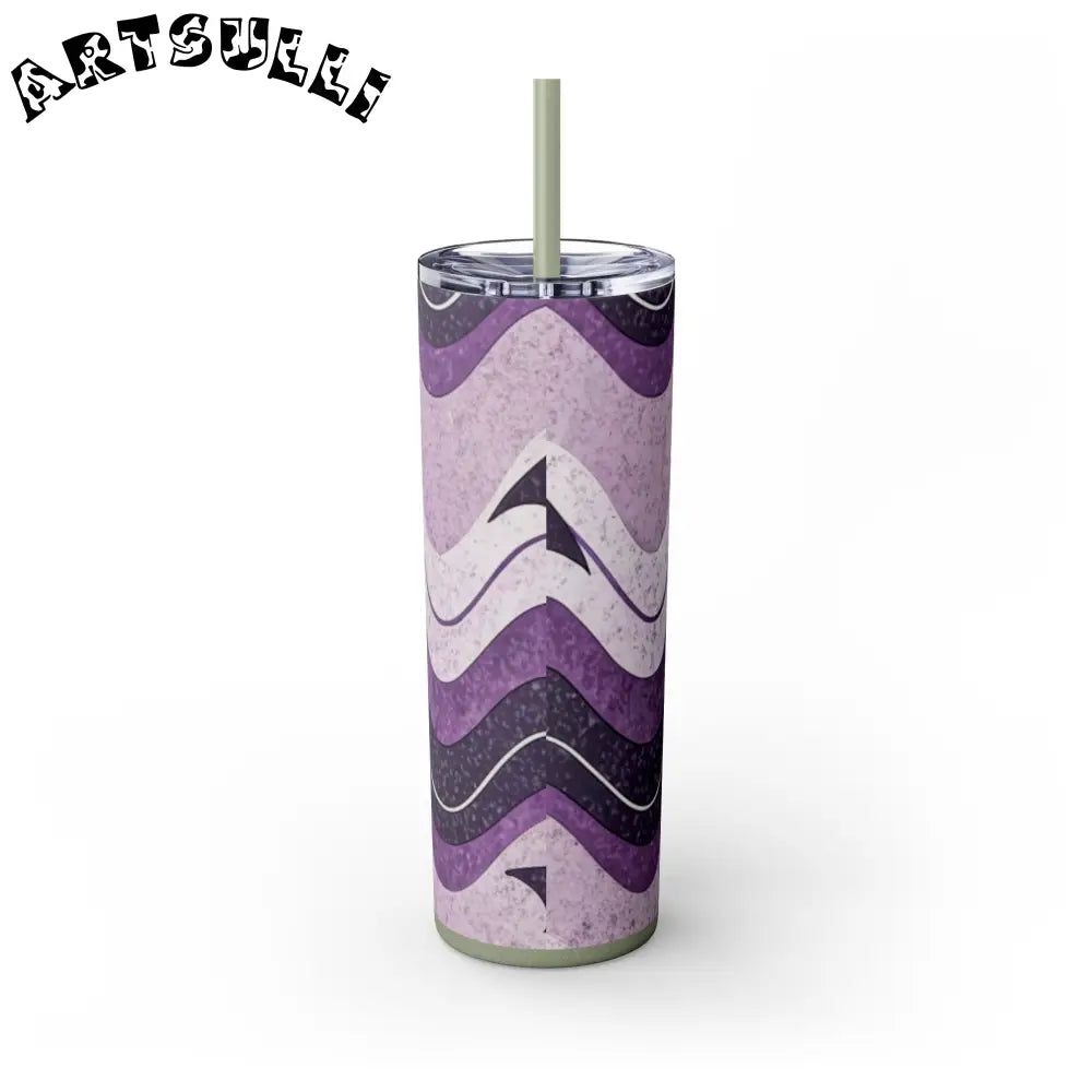 JAKKOUTTHEBXX Bat Wave Skinny Tumbler with Straw 20oz JAKKOUTTHEBXX