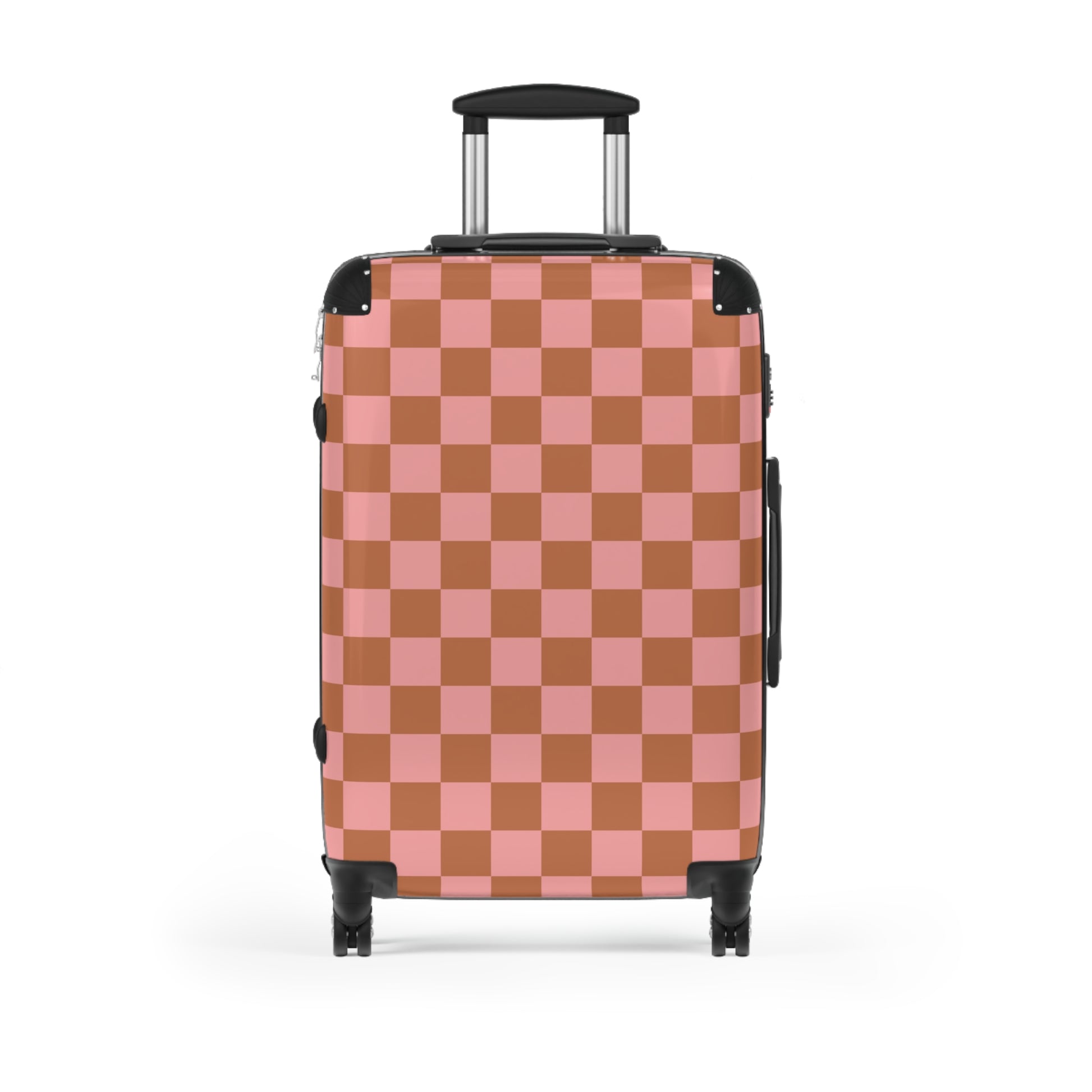 Chessboard II Pink and Brown  Suitcase, Artsulli - Art is Long, Life is Short, Bags, Size, Medium, Color, Black, , , 10356689592435943995