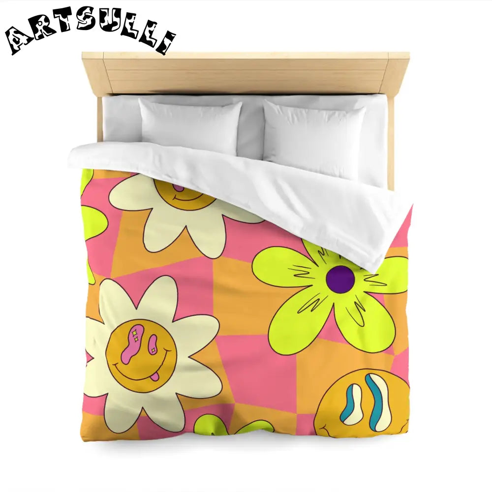 JAKKOUTTHEBXX Trippy Sour Face Rave Microfiber Duvet Cover