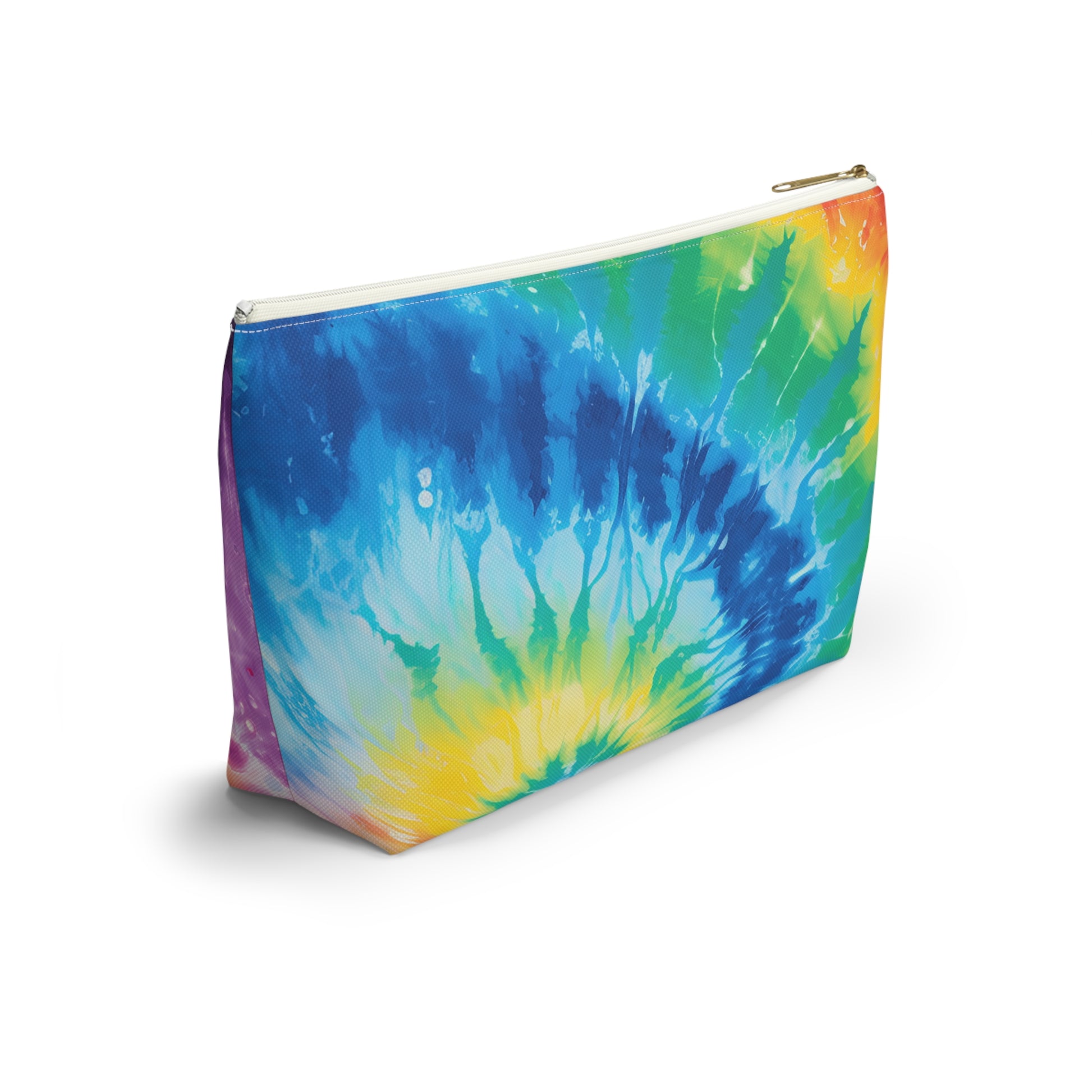 Tie Dye Accessory Pouch w T-bottom, Artsulli - Art is Long, Life is Short, Bags, , , , , , , 