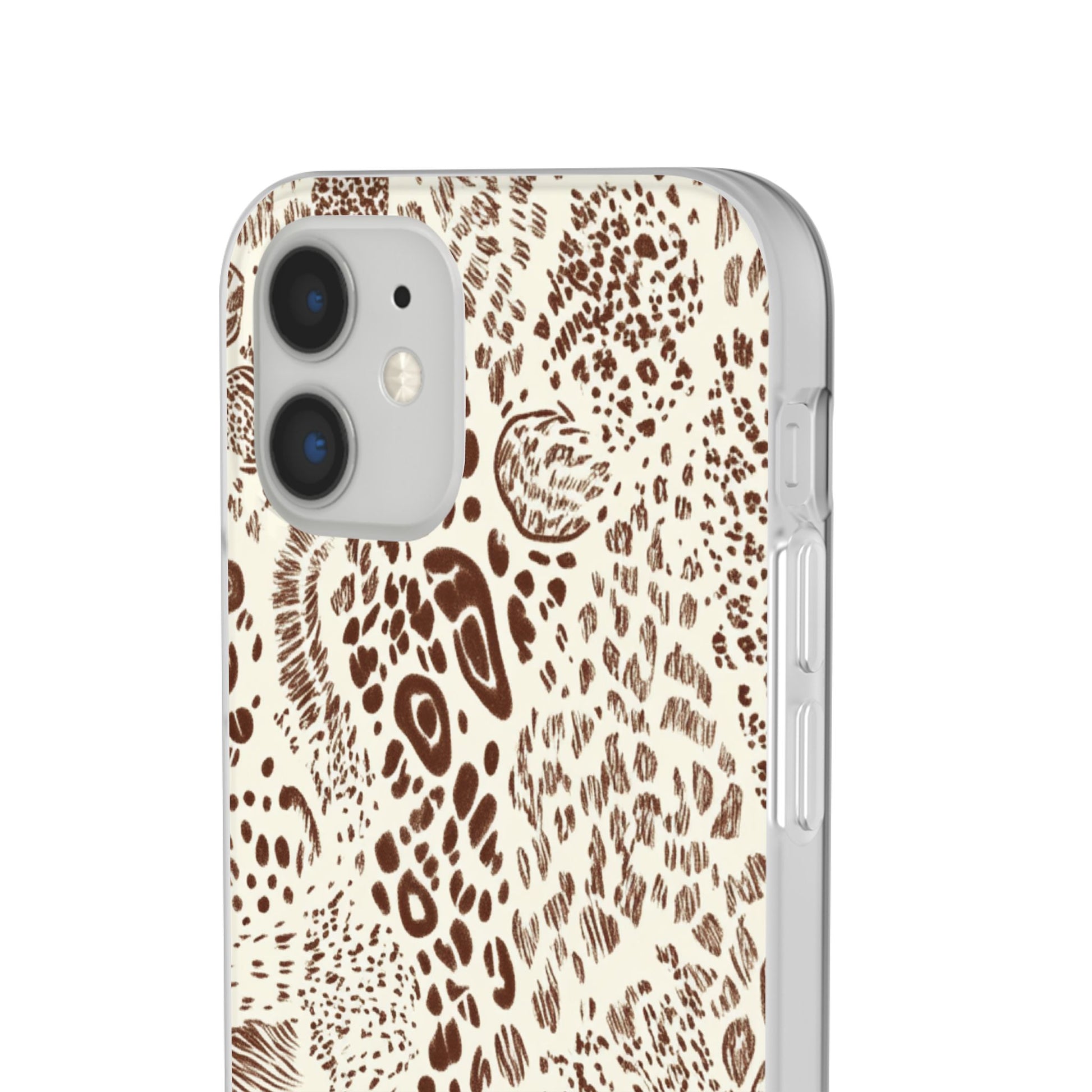 Brown Animal Print Flexi Case, Artsulli - Art is Long, Life is Short, Phone Case, , , , , , , 