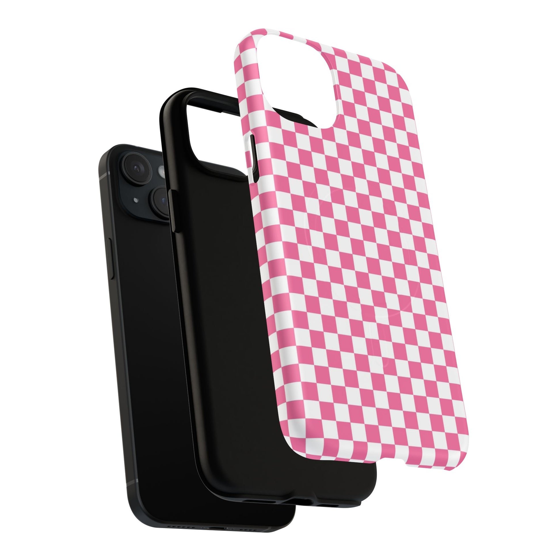 Yuyushiki Pink Check Tough Magnetic Cases, Artsulli - Art is Long, Life is Short, Phone Case, , , , , , , 