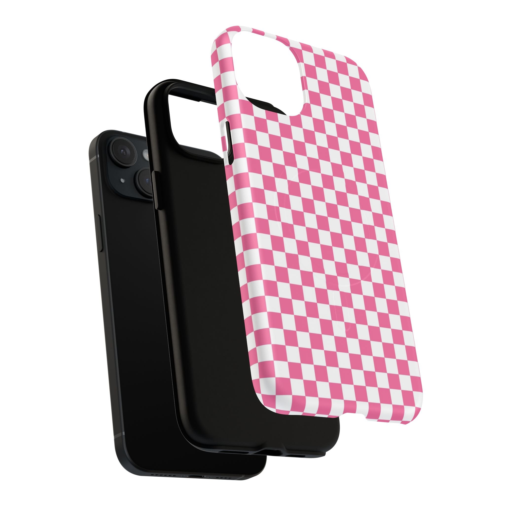 Yuyushiki Pink Check Tough Magnetic Cases, Artsulli - Art is Long, Life is Short, Phone Case, , , , , , , 