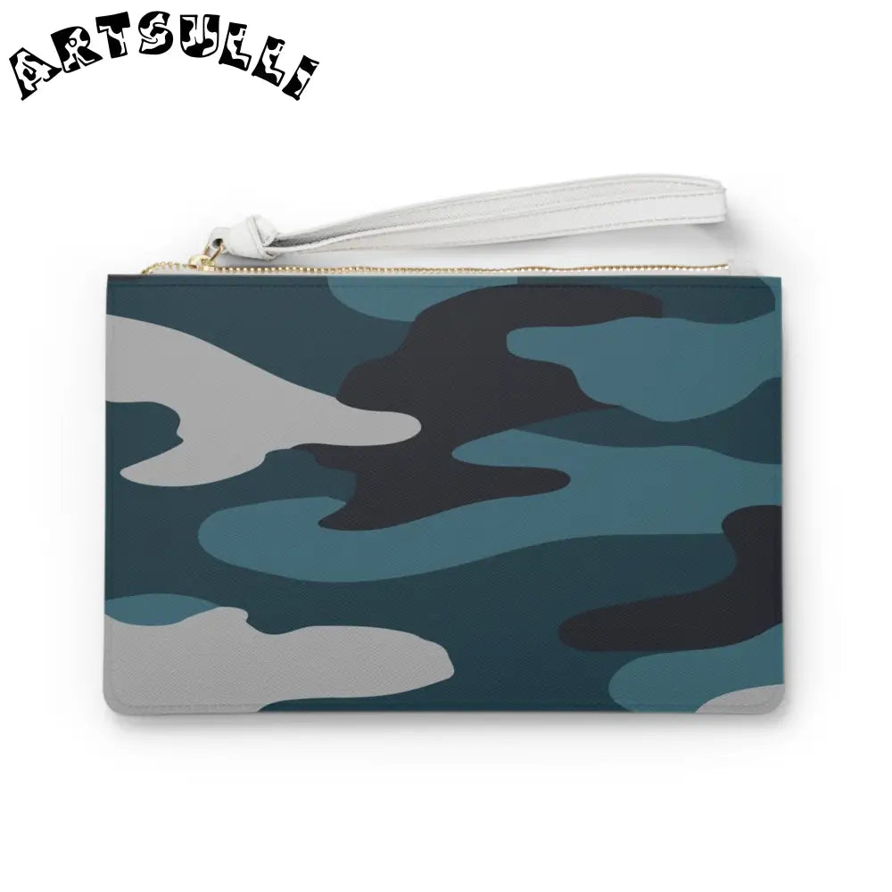 JAKKOUTTHEBXX Blue Camouflage Clutch Bag JAKKOUTTHEBXX Artsulli