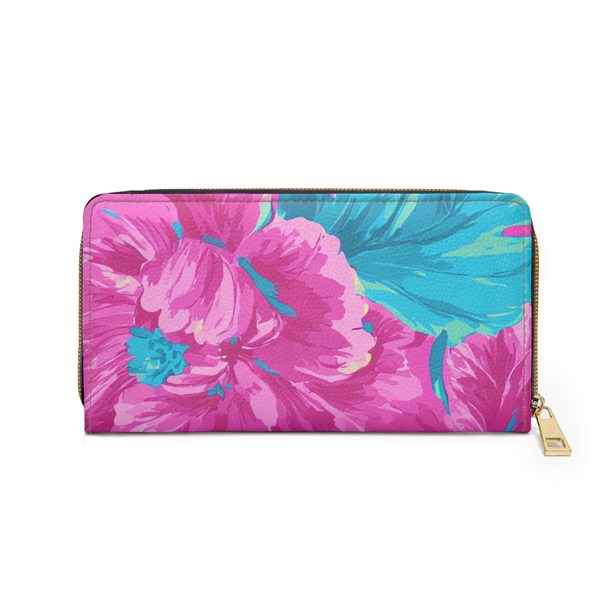80s Dreamscape Floral Zipper Wallet, Artsulli - Art is Long, Life is Short, Accessories, , , , , , , 