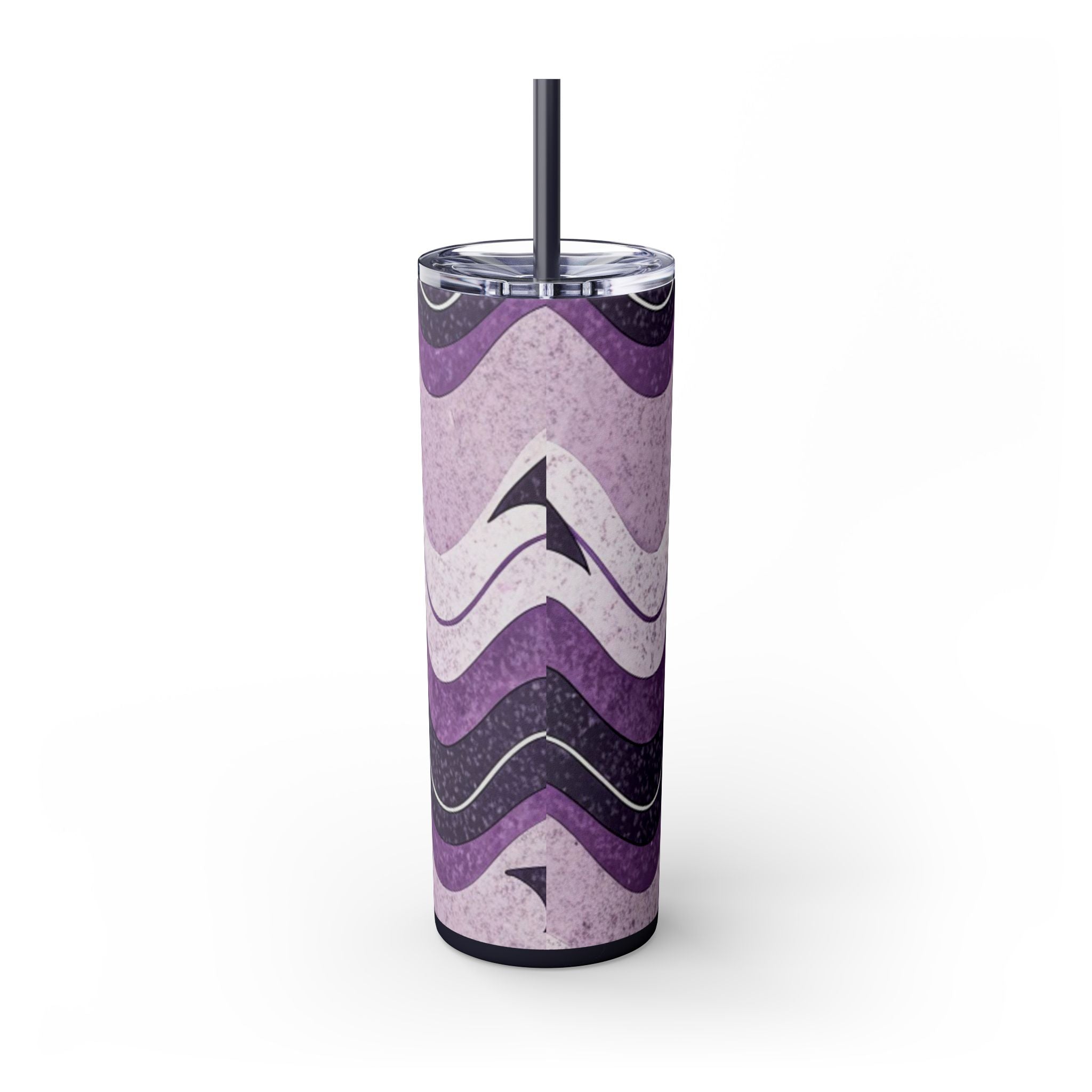 Bat Wave Skinny Tumbler with Straw, 20oz, Artsulli - Art is Long, Life is Short, Mug, , , , , , , 