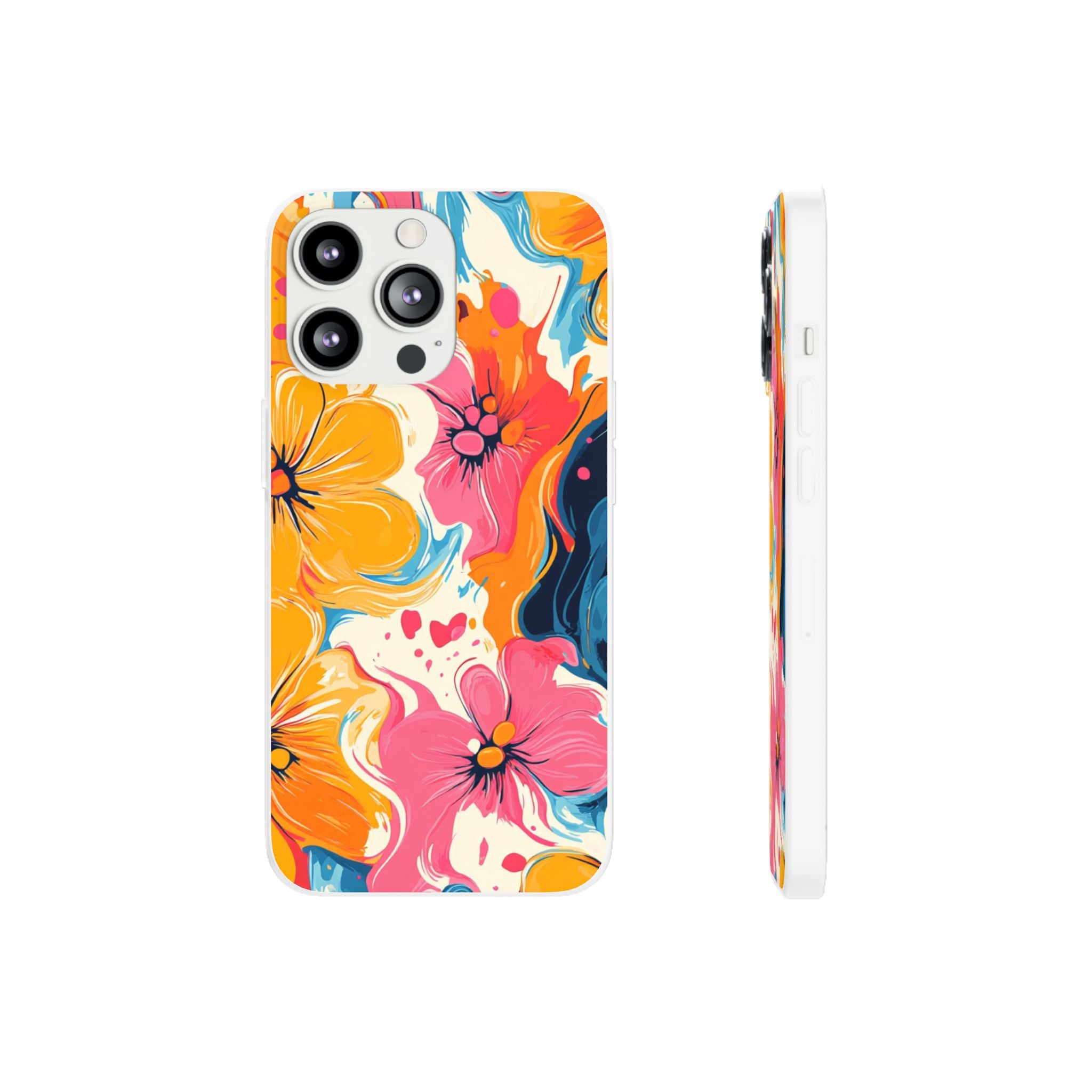 Vibrant Abstract Floral Flexi Case, Artsulli - Art is Long, Life is Short, Phone Case, Size, iPhone 13 Pro, , , , , 12074760539371602513