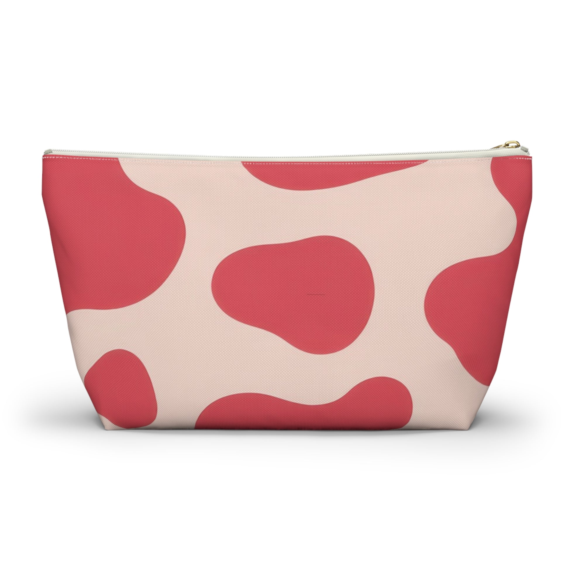 Red Jungle Cow Accessory Pouch w T-bottom, Artsulli - Art is Long, Life is Short, Bags, , , , , , , 