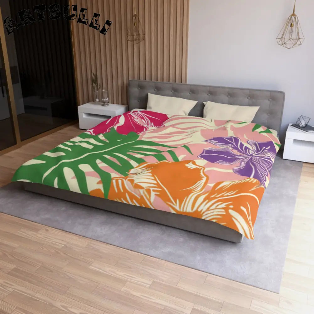 JAKKOUTTHEBXX Tropical Floral High Quality Duvet Cover 2025