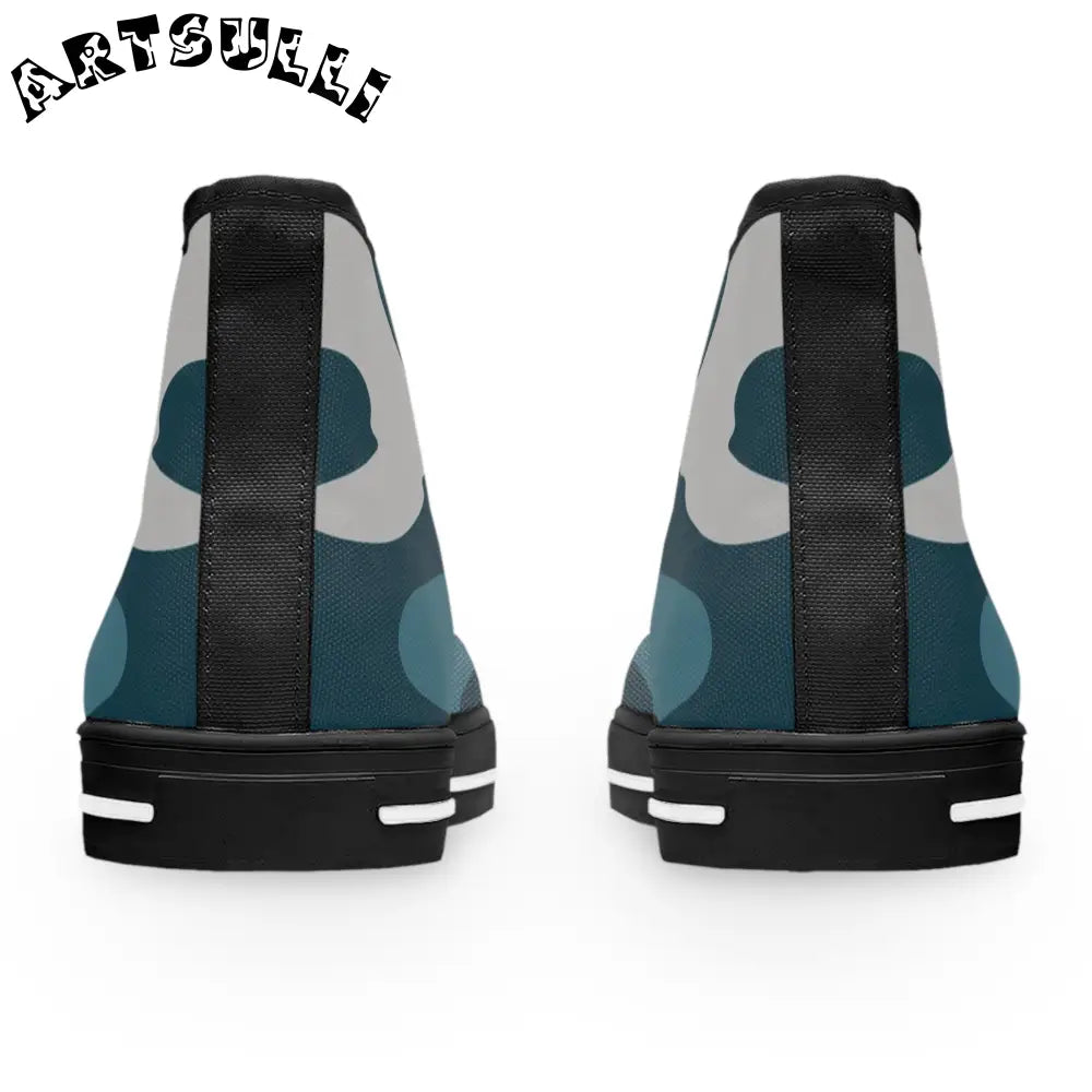 JAKKOUTTHEBXX Blue Camouflage Women’s High Top Sneakers