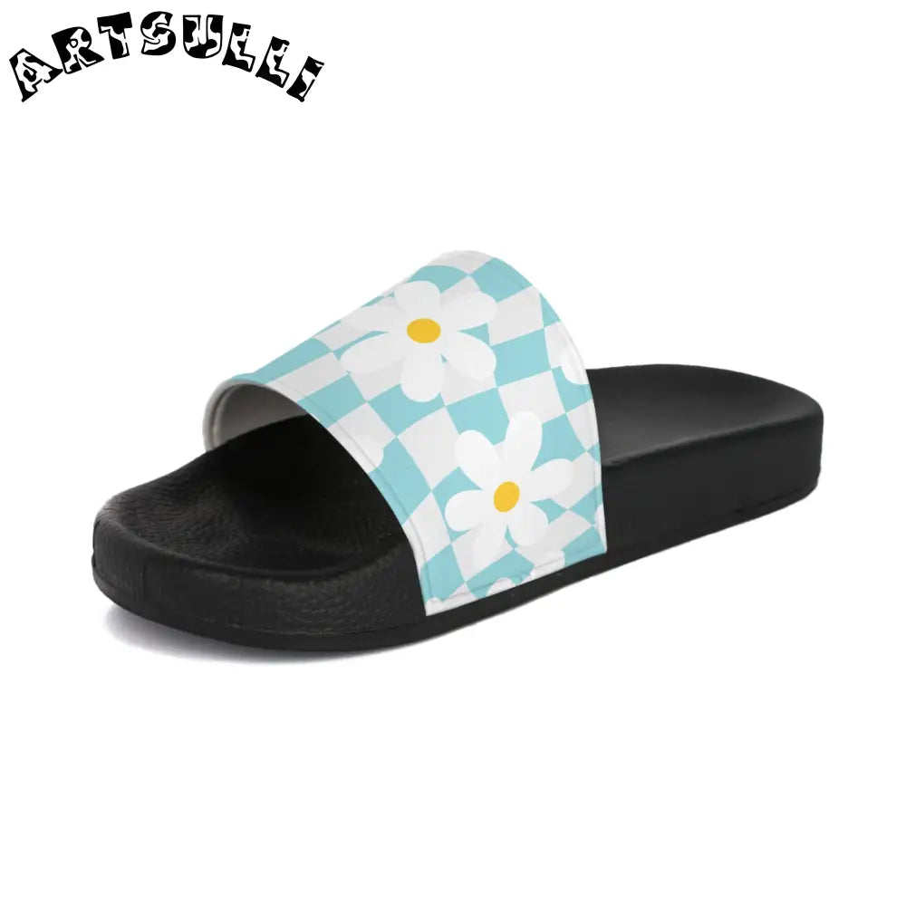 JAKKOUTTHEBXX Trippy Check Garden Women’s Slide Sandals
