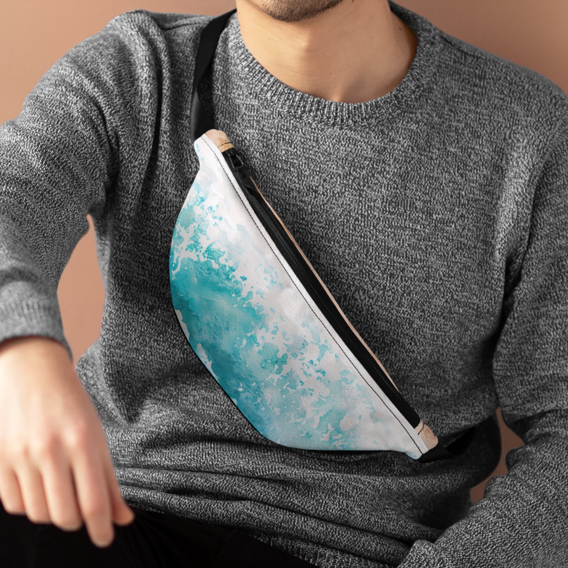 Seashore Fanny Pack, Artsulli - Art is Long, Life is Short, Bags, , , , , , , 