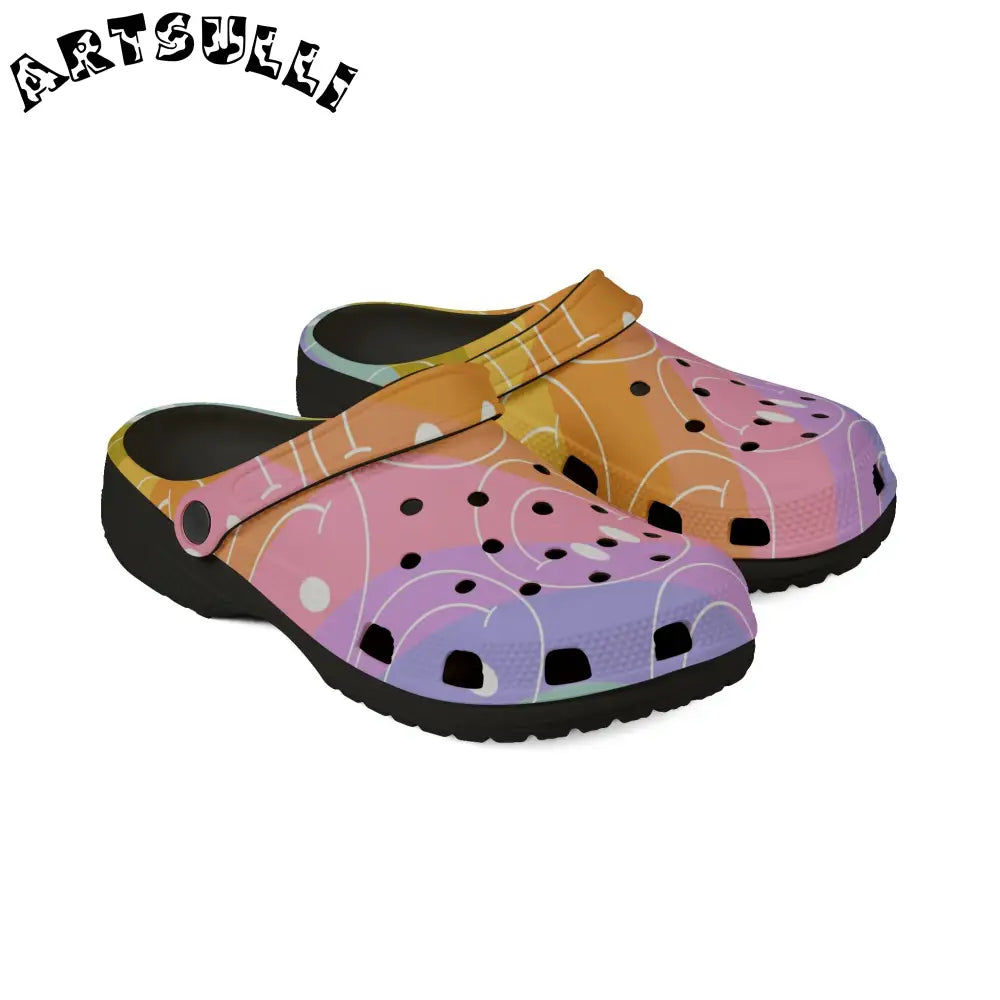 JAKKOUTTHEBXX Smiley Face x Rainbow Stripes Multi-Color EVA Foam