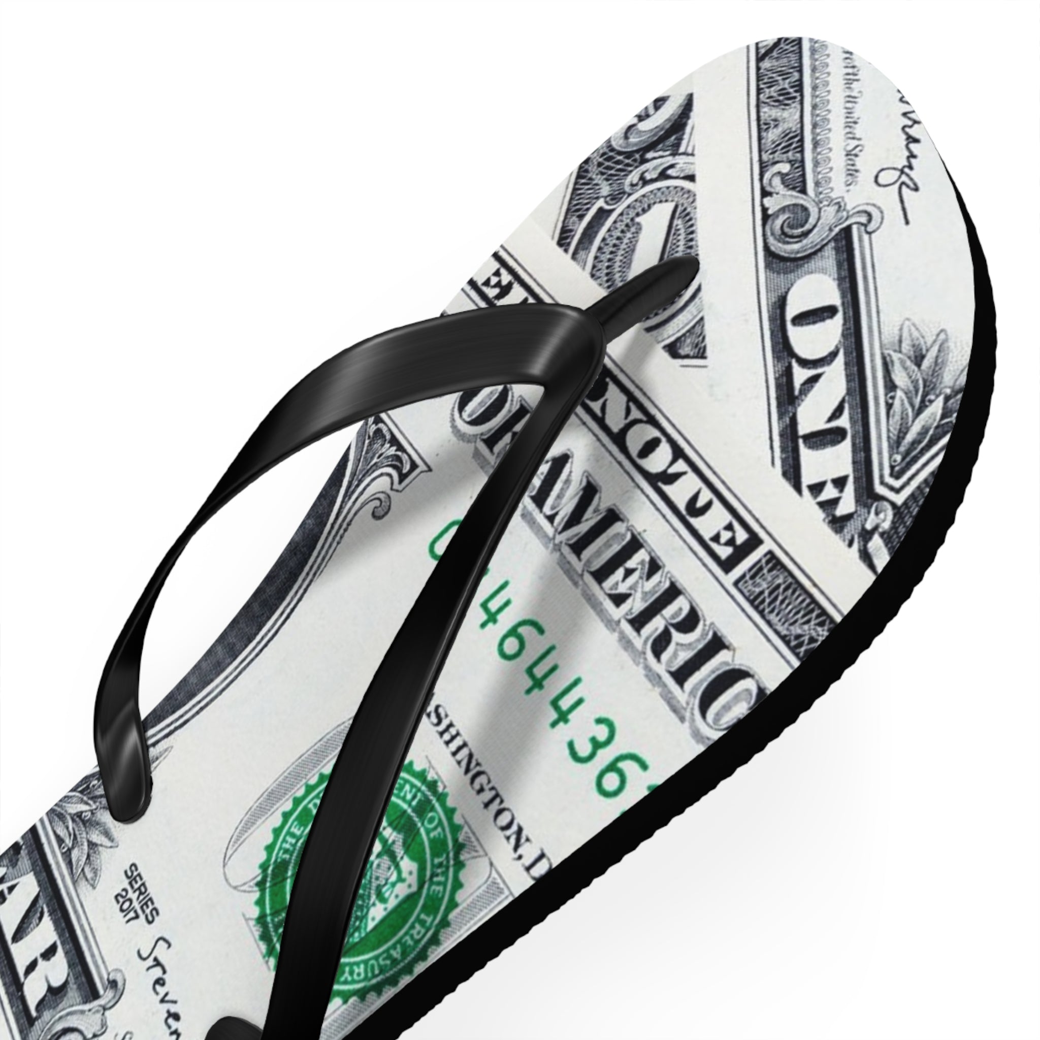 Money Collage Flip Flops, Artsulli - Art is Long, Life is Short, Shoes, , , , , , , 