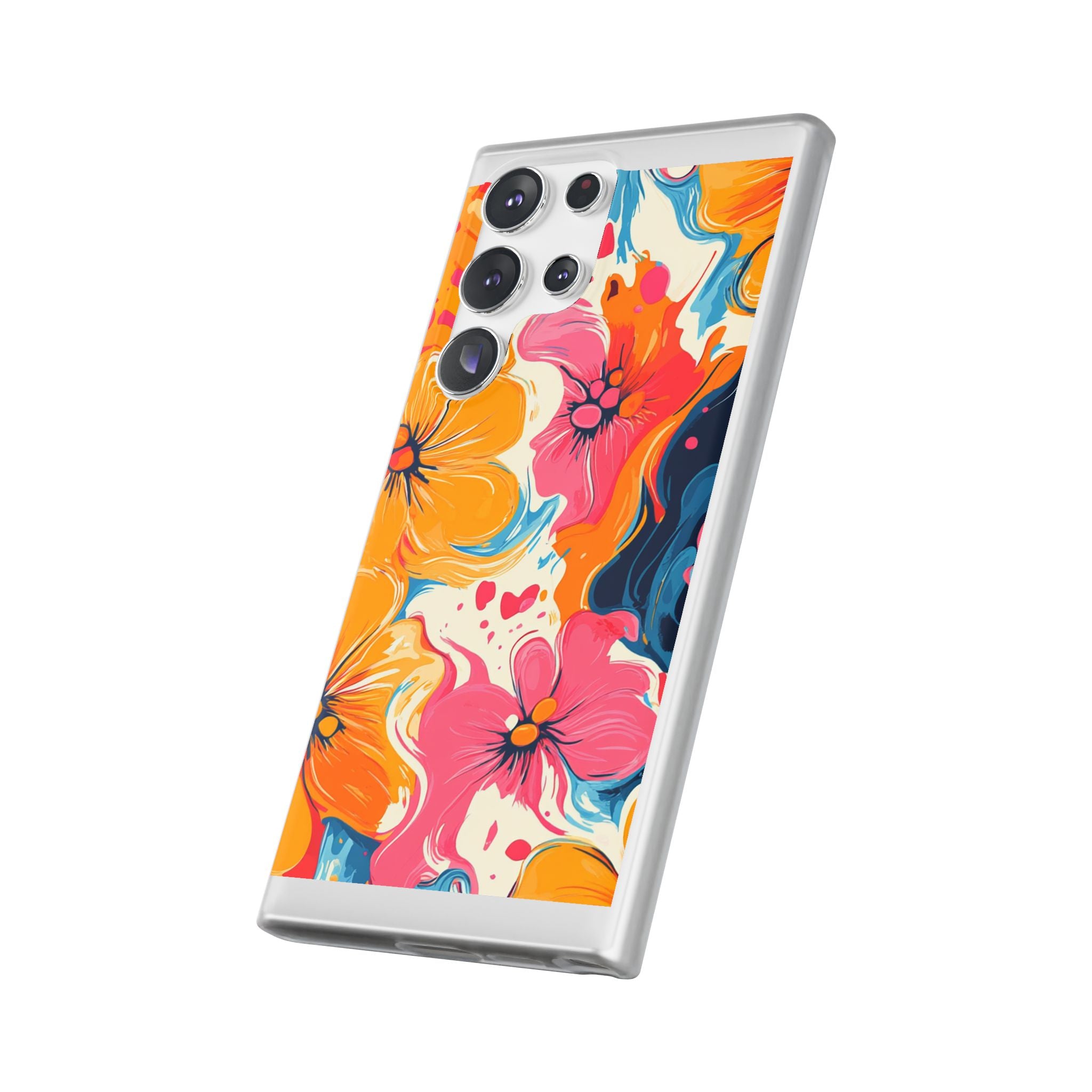 Vibrant Abstract Floral Flexi Case, Artsulli - Art is Long, Life is Short, Phone Case, , , , , , , 