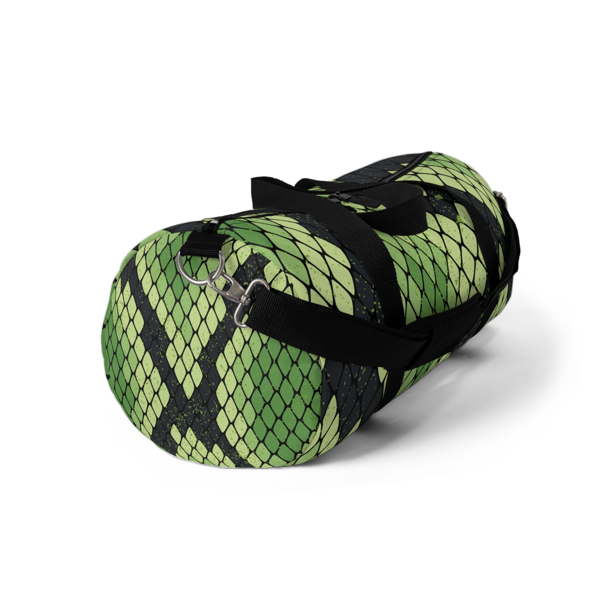 Snake Skin Green and Black Duffel Bag, Artsulli - Art is Long, Life is Short, Bags, , , , , , , 