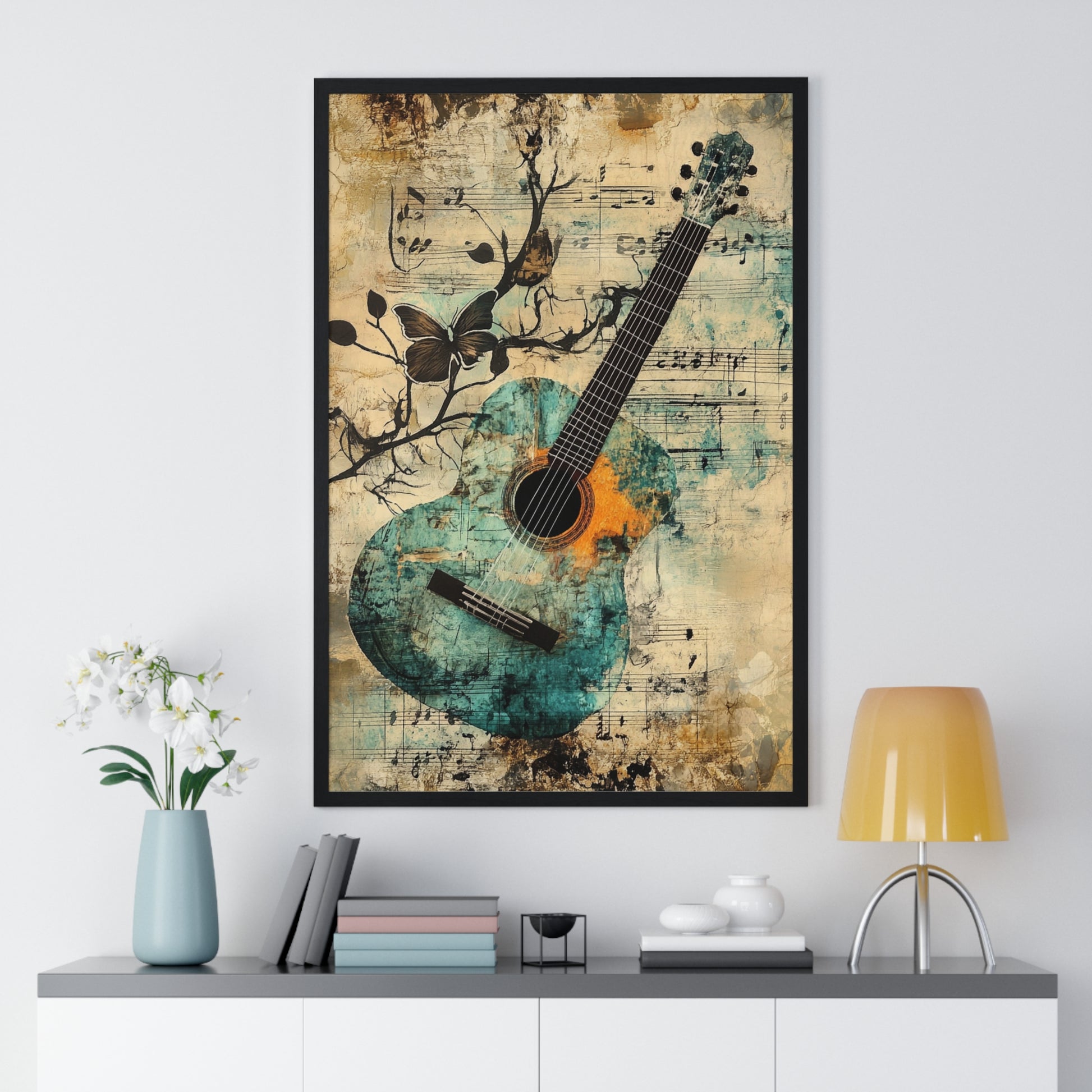 Guitar Type Beat Art Vertical Framed Poster, Artsulli - Art is Long, Life is Short, Poster, , , , , , , 