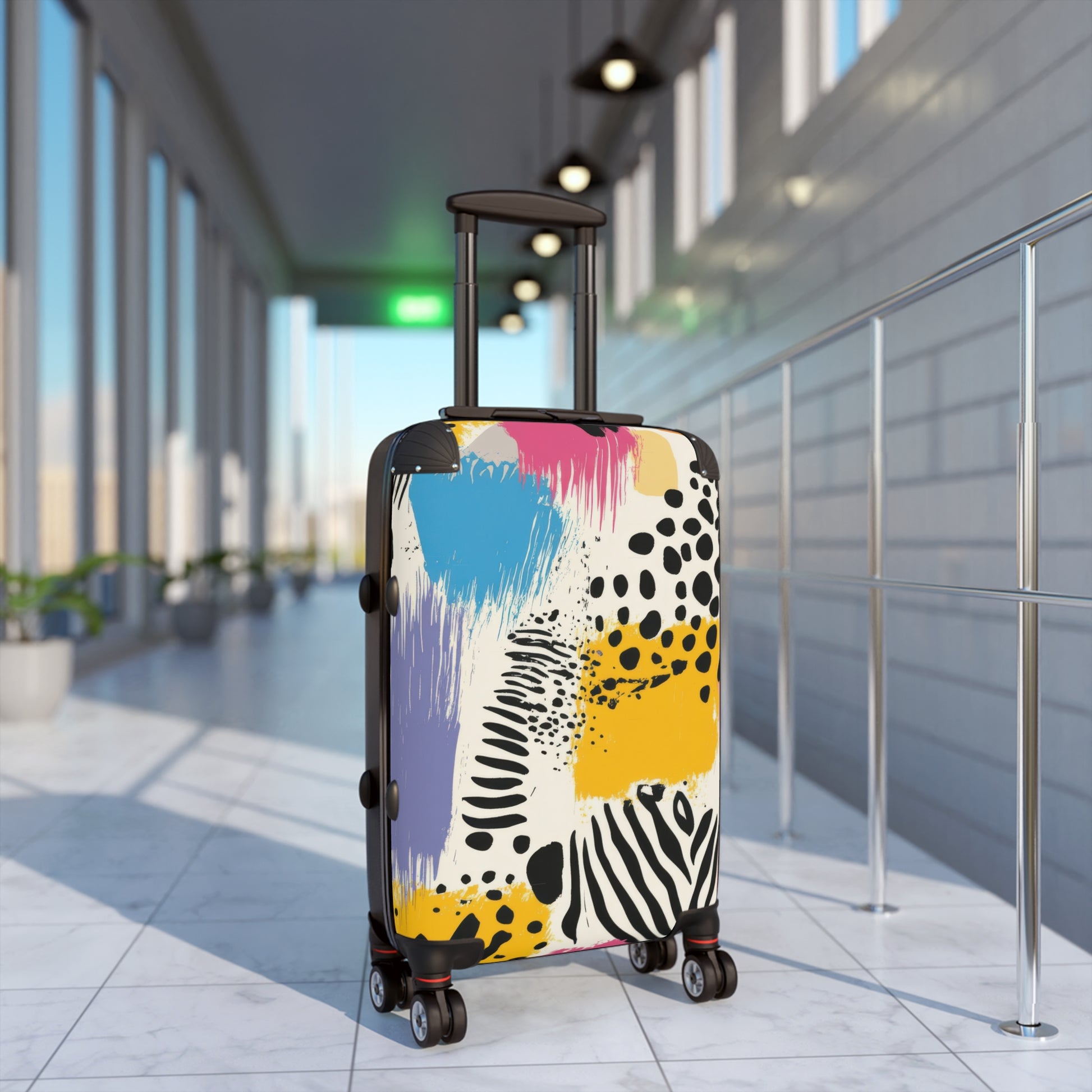 Rae Zebra Rhapsody II Suitcase, Artsulli - Art is Long, Life is Short, Bags, , , , , , , 