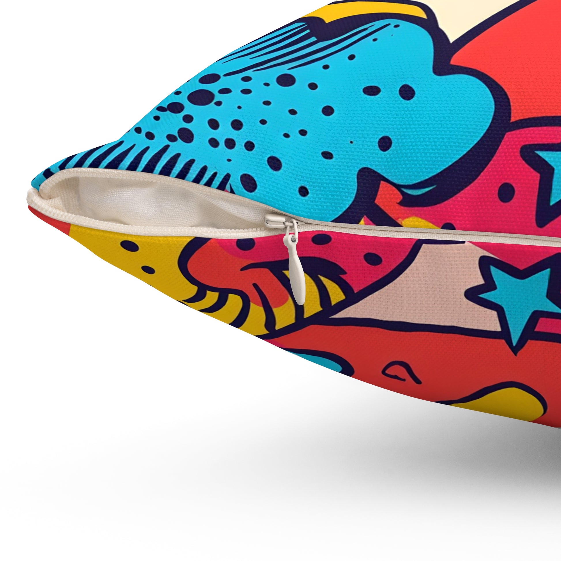 Comic x Pop Art Spun Polyester Square Pillow, Artsulli - Art is Long, Life is Short, Home Decor, , , , , , , 