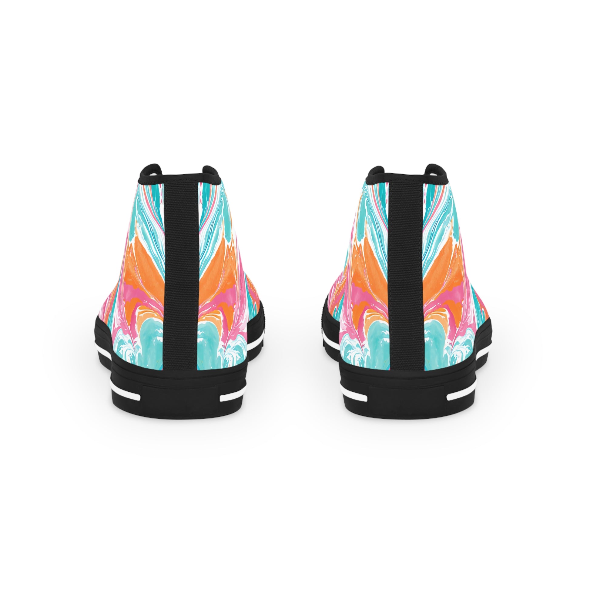 Liquid Pastel Spill III Multi-Color Men's High Top Sneakers, Artsulli - Art is Long, Life is Short, Shoes, , , , , , , 