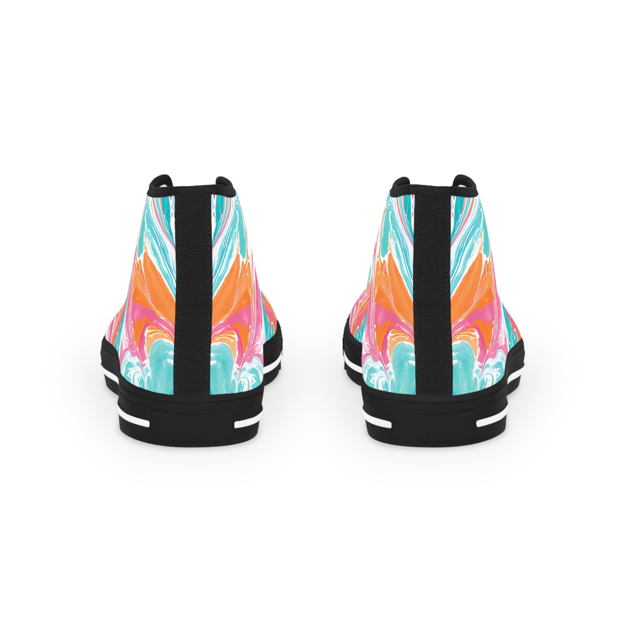Liquid Pastel Spill III Multi-Color Men's High Top Sneakers, Artsulli - Art is Long, Life is Short, Shoes, , , , , , , 