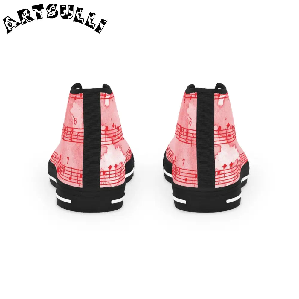 JAKKOUTTHEBXX Pink Music Notes High-Top Sneakers 2025