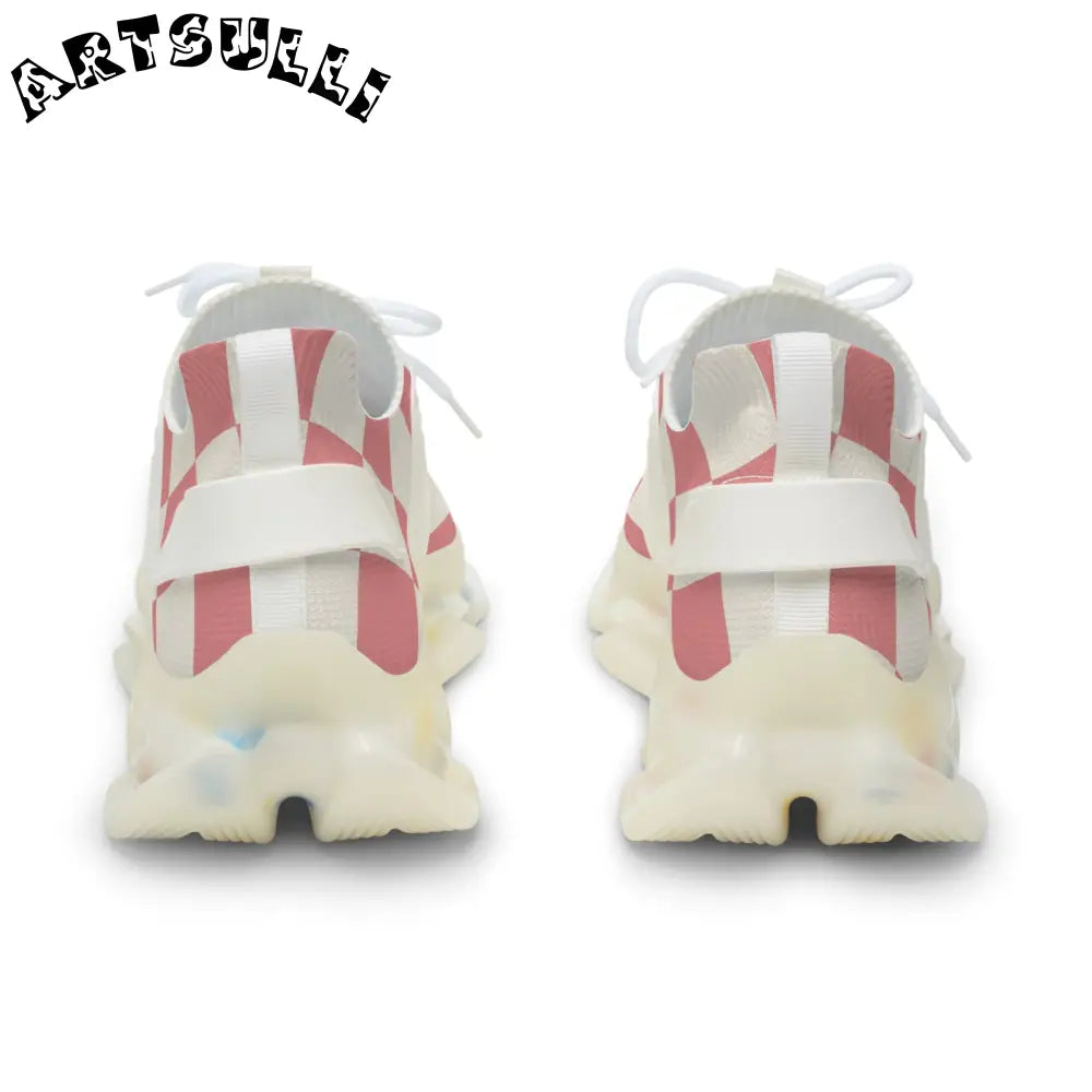 JAKKOUTTHEBXX Retro Checkered Grassland Sprites Men’s Mesh Sneakers