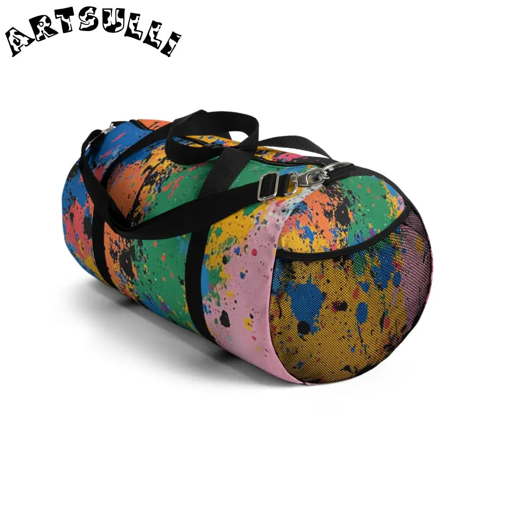 JAKKOUTTHEBXX The Colors Of Paint Splatter Duffel Bag JAKKOUTTHEBXX