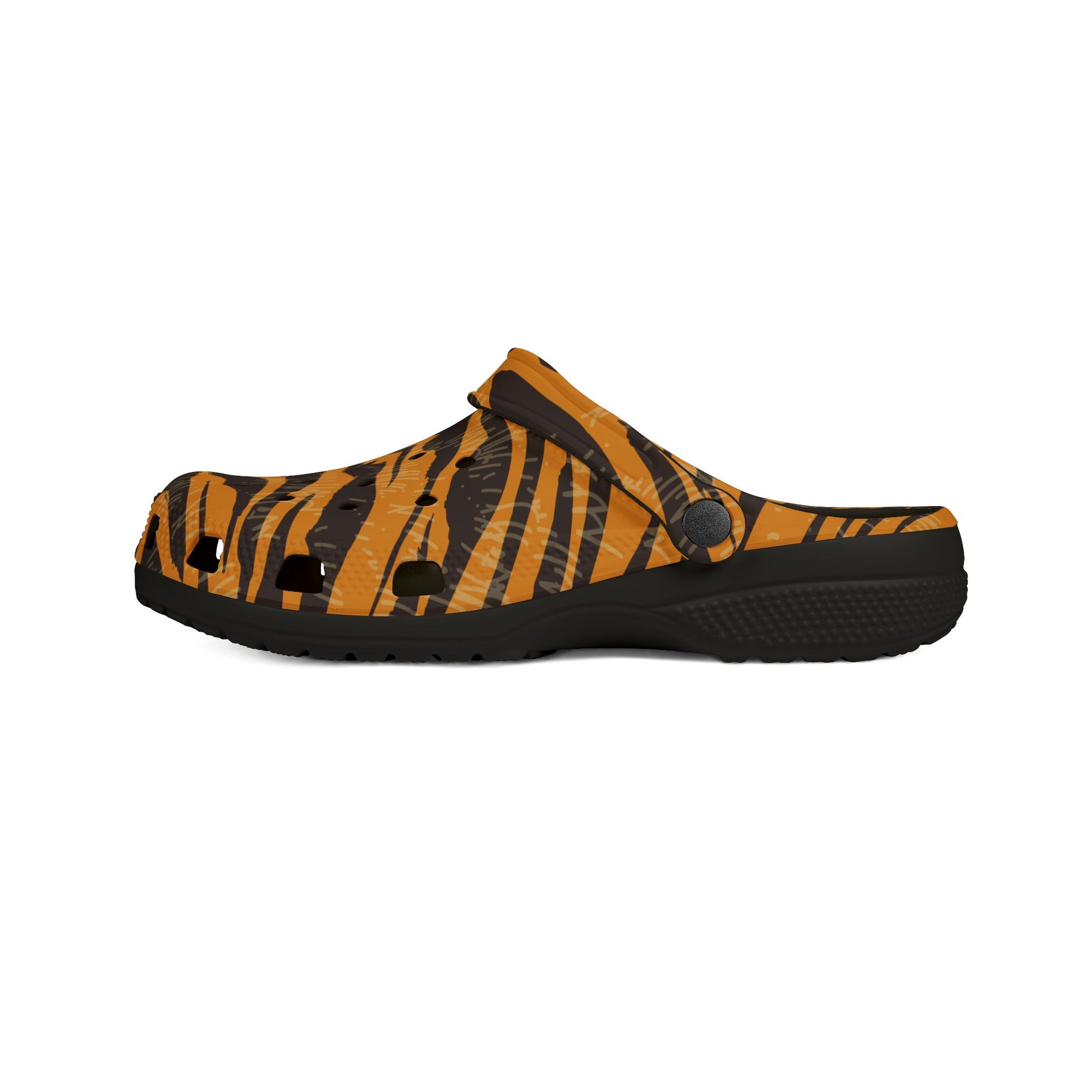 Tiger Scratches Orange and Black EVA Foam Rubber Shoes (AOP), Artsulli - Art is Long, Life is Short, Shoes, , , , , , , 