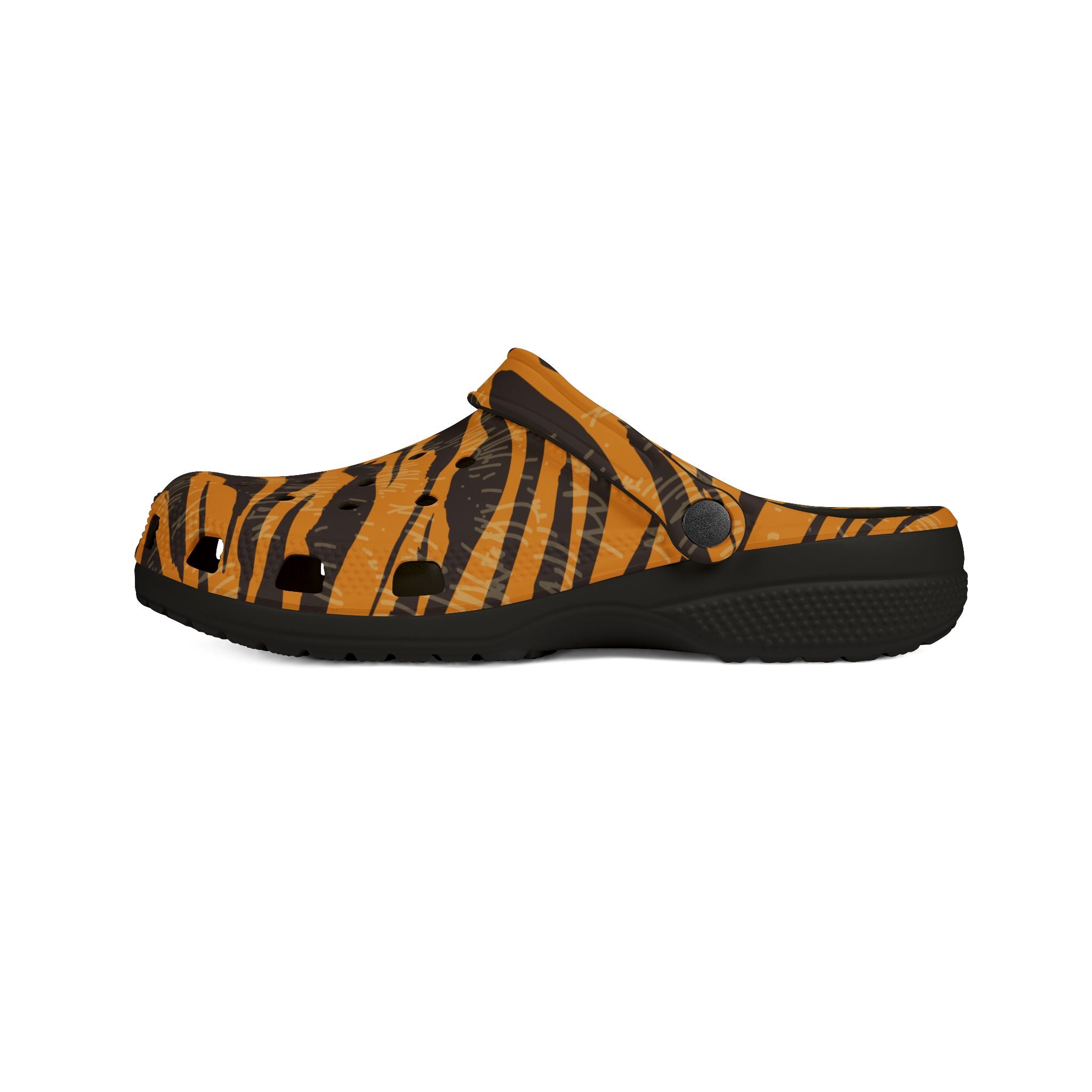 Tiger Scratches Orange and Black EVA Foam Rubber Shoes (AOP), Artsulli - Art is Long, Life is Short, Shoes, , , , , , , 