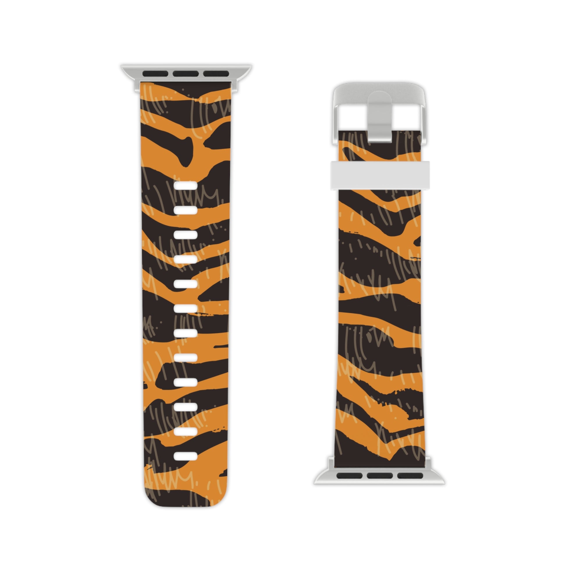 Tiger Scratches Orange & Black Watch Band for Apple Watch, Artsulli - Art is Long, Life is Short, Accessories, , , , , , , 