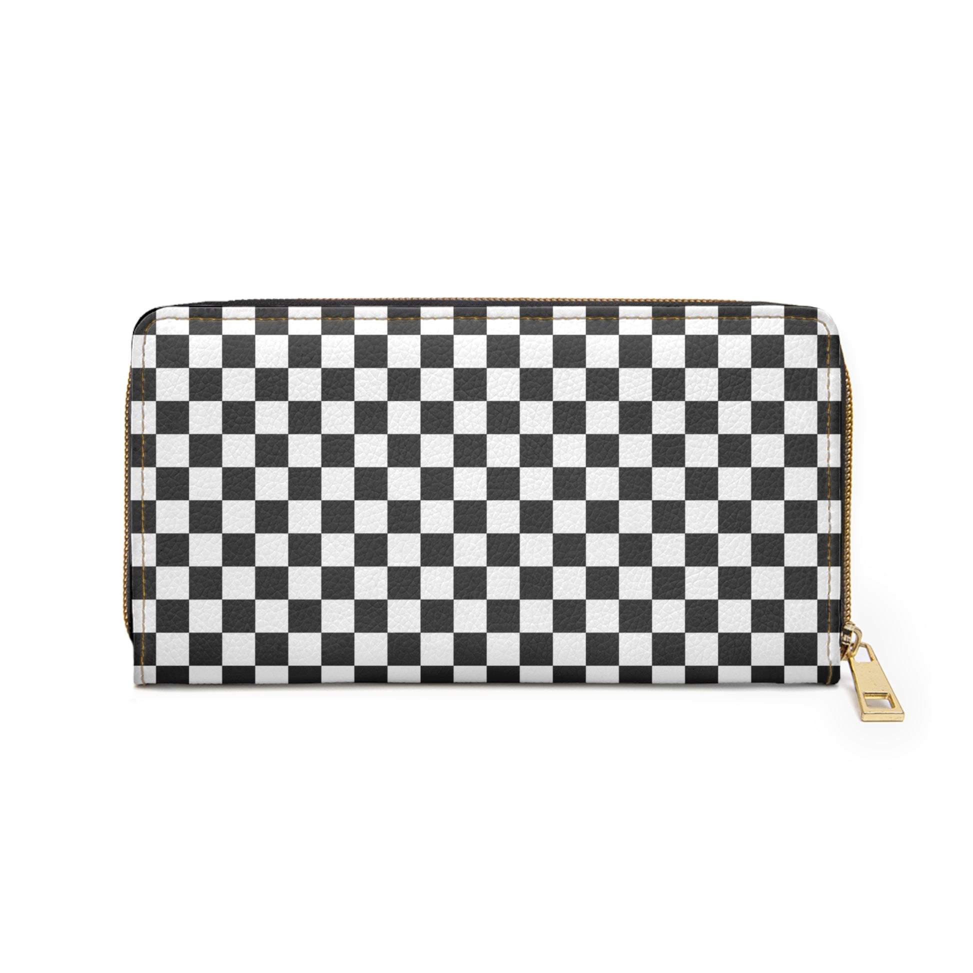 Checkerboard II Blue White and Black Zipper Wallet, Artsulli - Art is Long, Life is Short, Accessories, , , , , , , 
