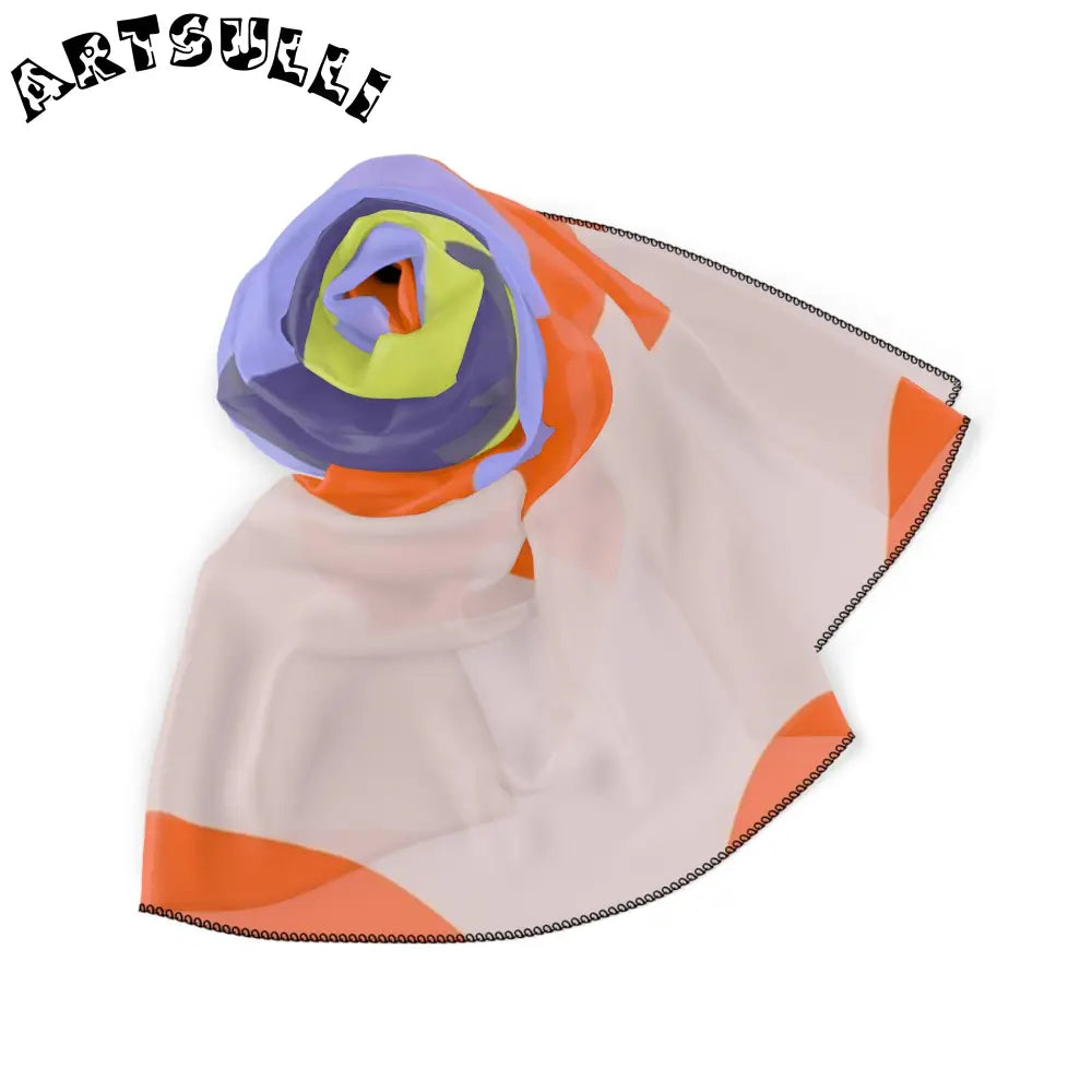 JAKKOUTTHEBXX Waves Red and Blue Poly Scarf JAKKOUTTHEBXX Artsulli