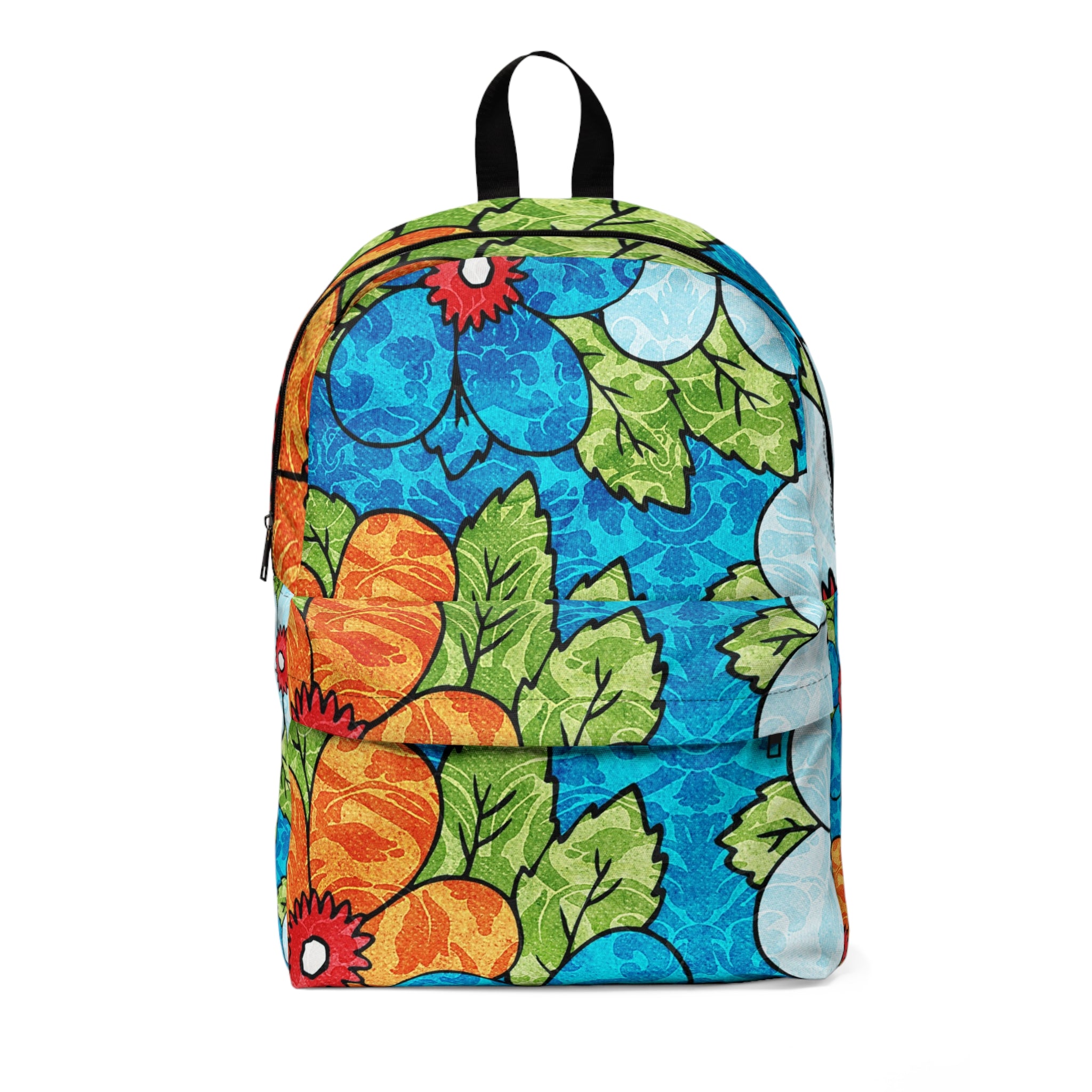 Blue Orange Groovy Unisex Classic Backpack, Artsulli - Art is Long, Life is Short, Bags, Size, One size, , , , , 22620256983428064251
