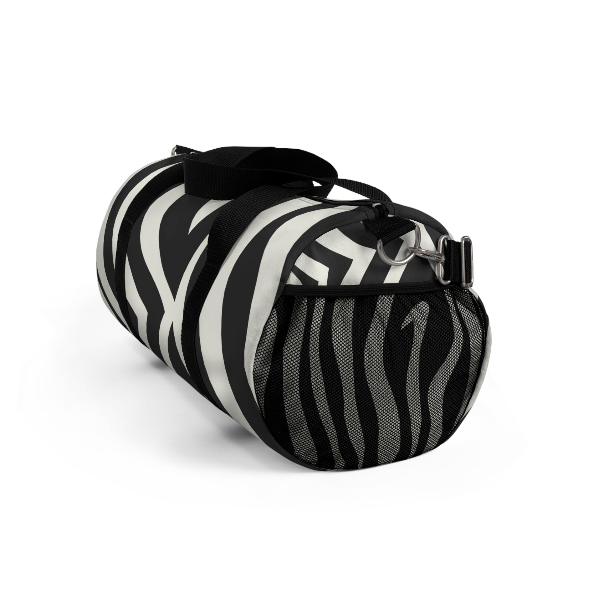 Melting Zebra Stripes Black and White Duffel Bag, Artsulli - Art is Long, Life is Short, Bags, , , , , , , 