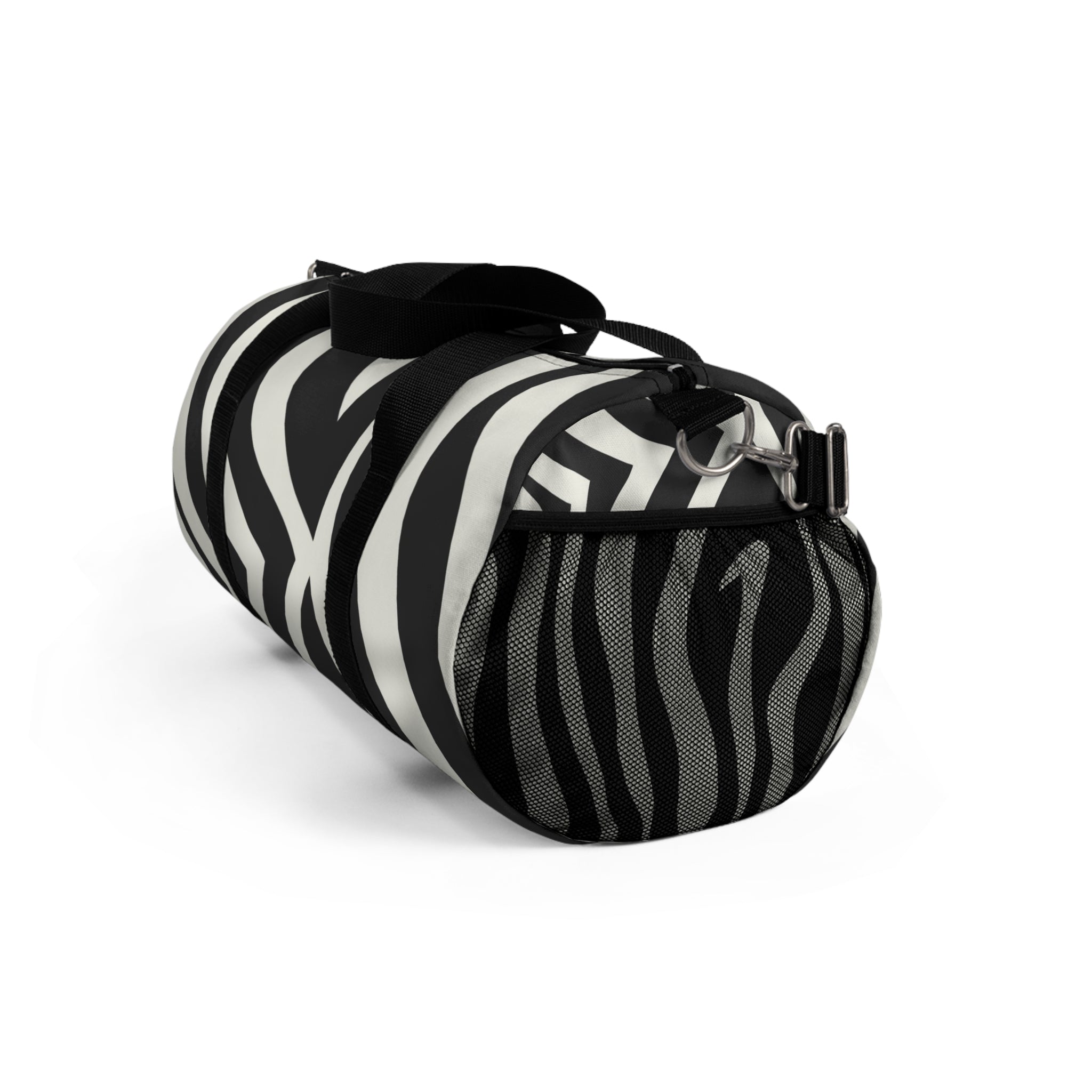 Melting Zebra Stripes Black and White Duffel Bag, Artsulli - Art is Long, Life is Short, Bags, , , , , , , 
